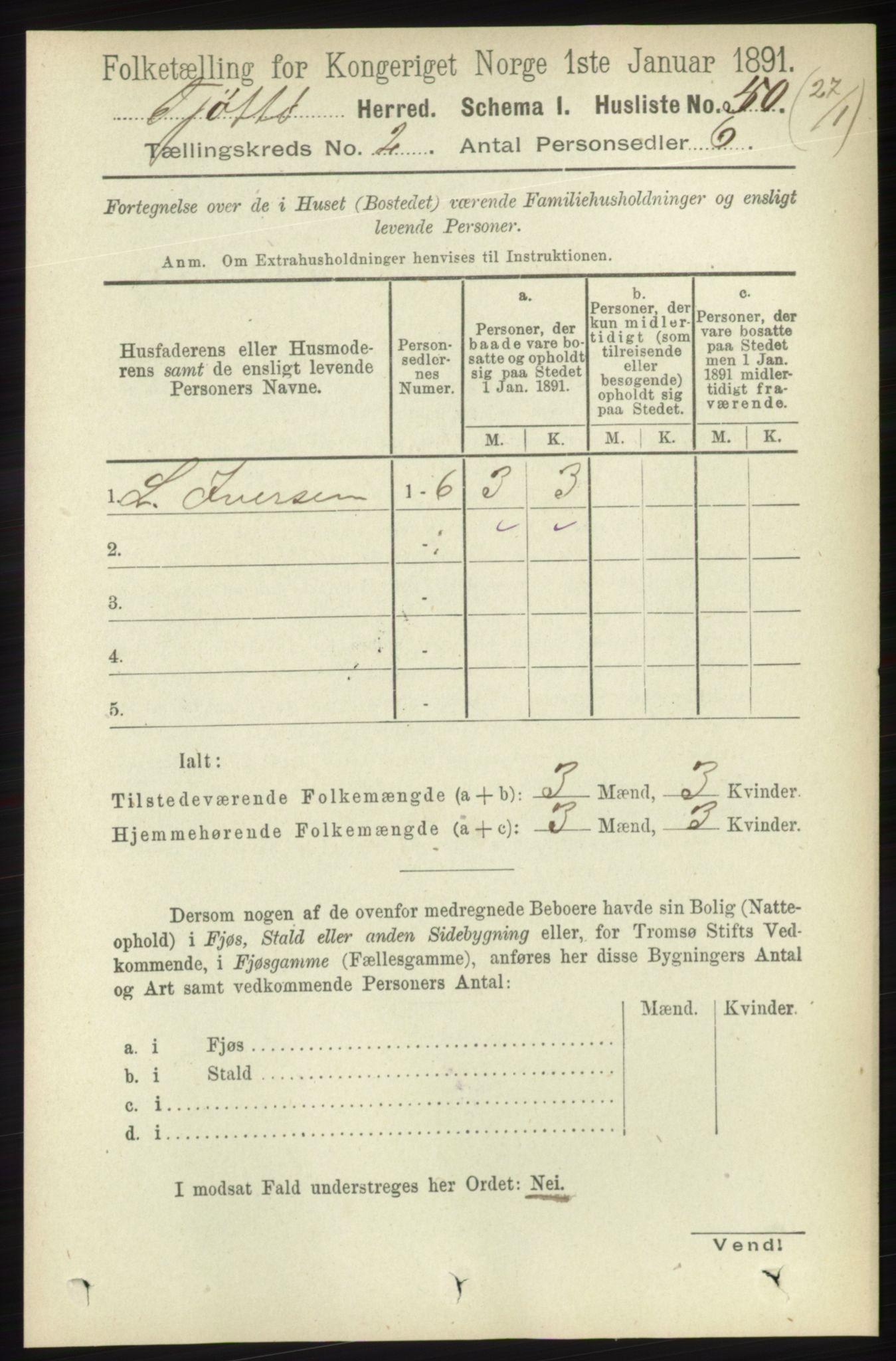 RA, 1891 census for 1817 Tjøtta, 1891, p. 874