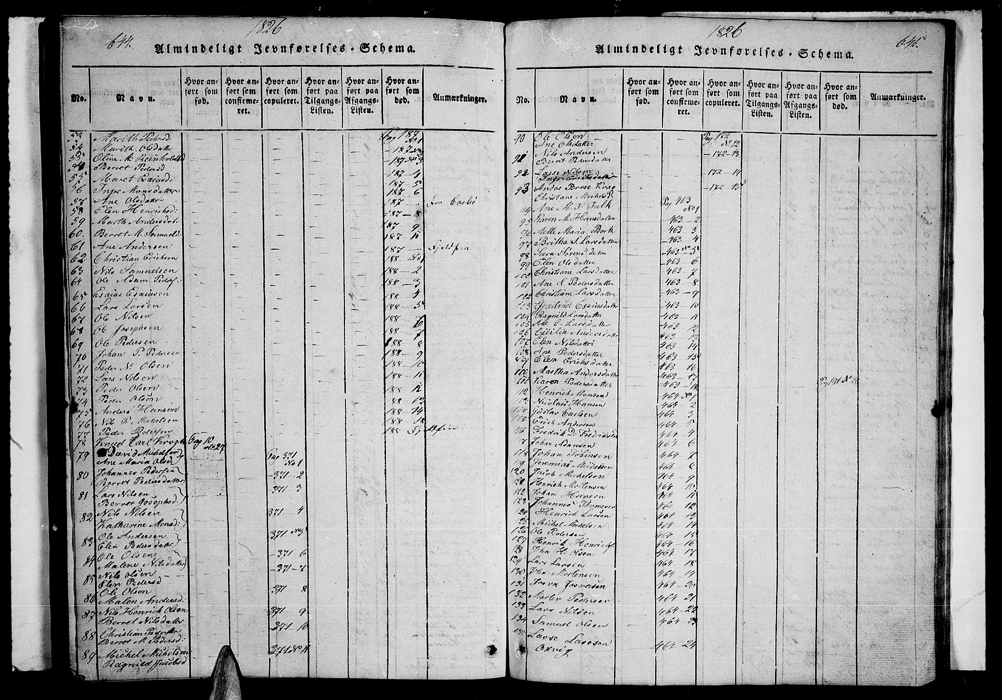 Lyngen sokneprestembete, AV/SATØ-S-1289/H/He/Heb/L0001klokker: Parish register (copy) no. 1, 1826-1838, p. 644-645