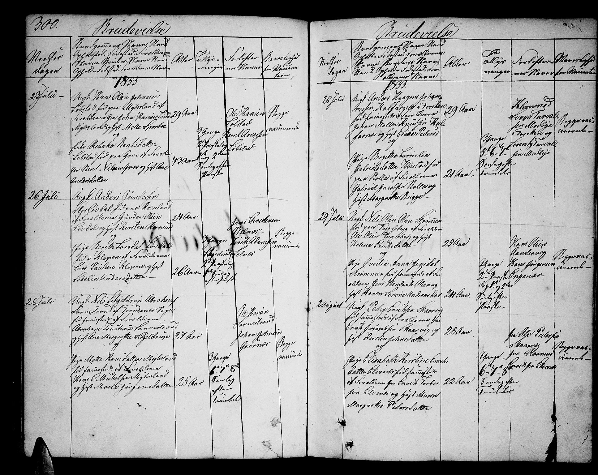 Ibestad sokneprestembete, SATØ/S-0077/H/Ha/Hab/L0003klokker: Parish register (copy) no. 3, 1833-1852, p. 300