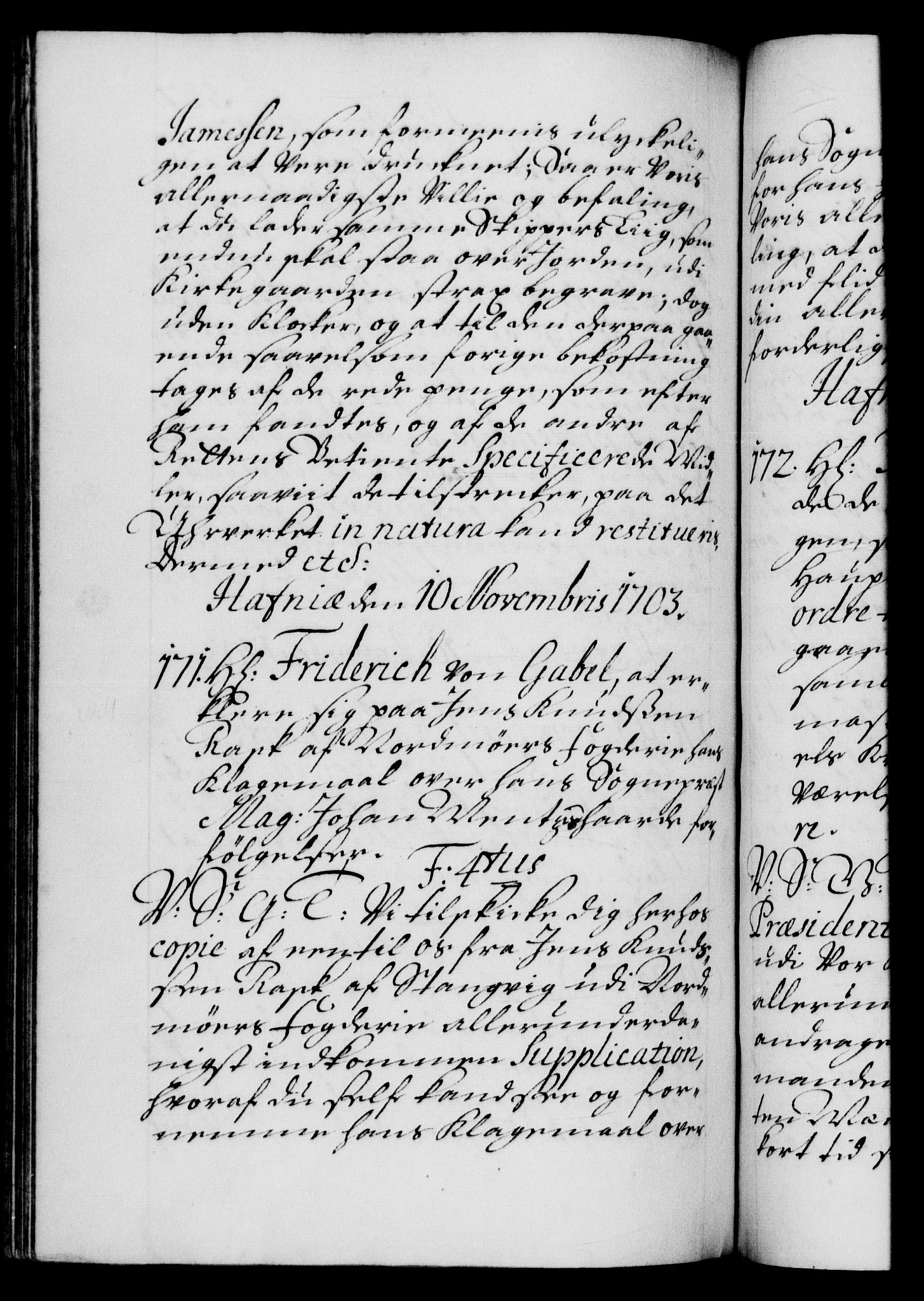 Danske Kanselli 1572-1799, AV/RA-EA-3023/F/Fc/Fca/Fcab/L0016: Norske tegnelser, 1699-1703, p. 547b