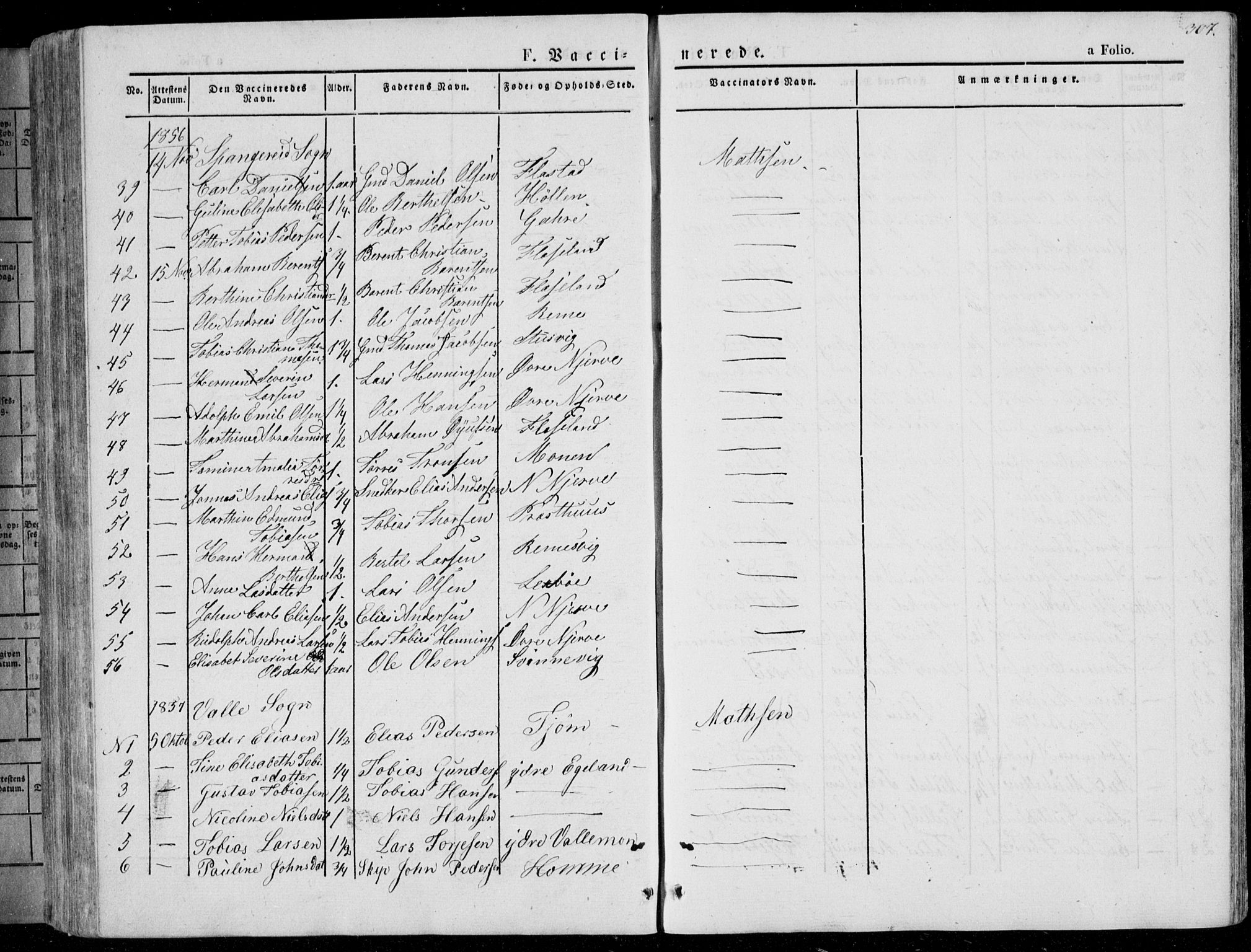 Sør-Audnedal sokneprestkontor, AV/SAK-1111-0039/F/Fa/Fab/L0006: Parish register (official) no. A 6, 1829-1855, p. 307