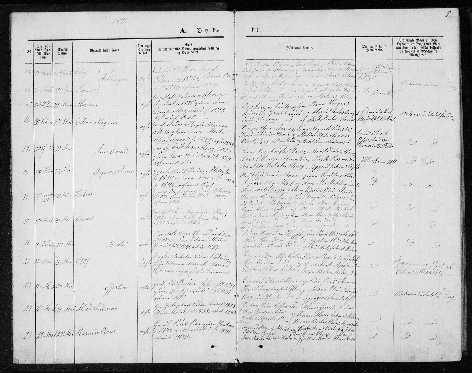 Ministerialprotokoller, klokkerbøker og fødselsregistre - Møre og Romsdal, AV/SAT-A-1454/565/L0754: Parish register (copy) no. 565C03, 1870-1896, p. 3