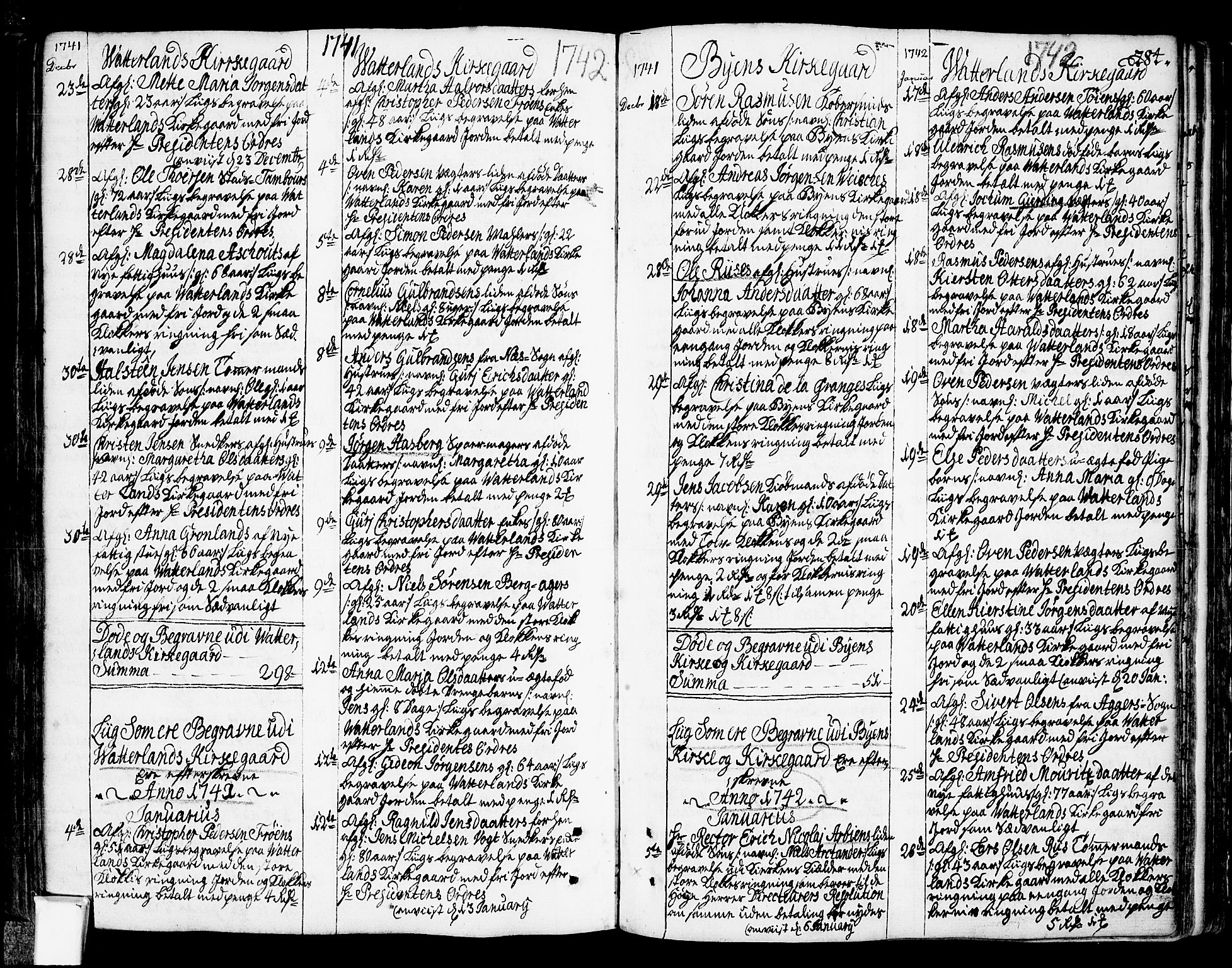 Oslo domkirke Kirkebøker, SAO/A-10752/F/Fa/L0003: Parish register (official) no. 3, 1731-1743, p. 284