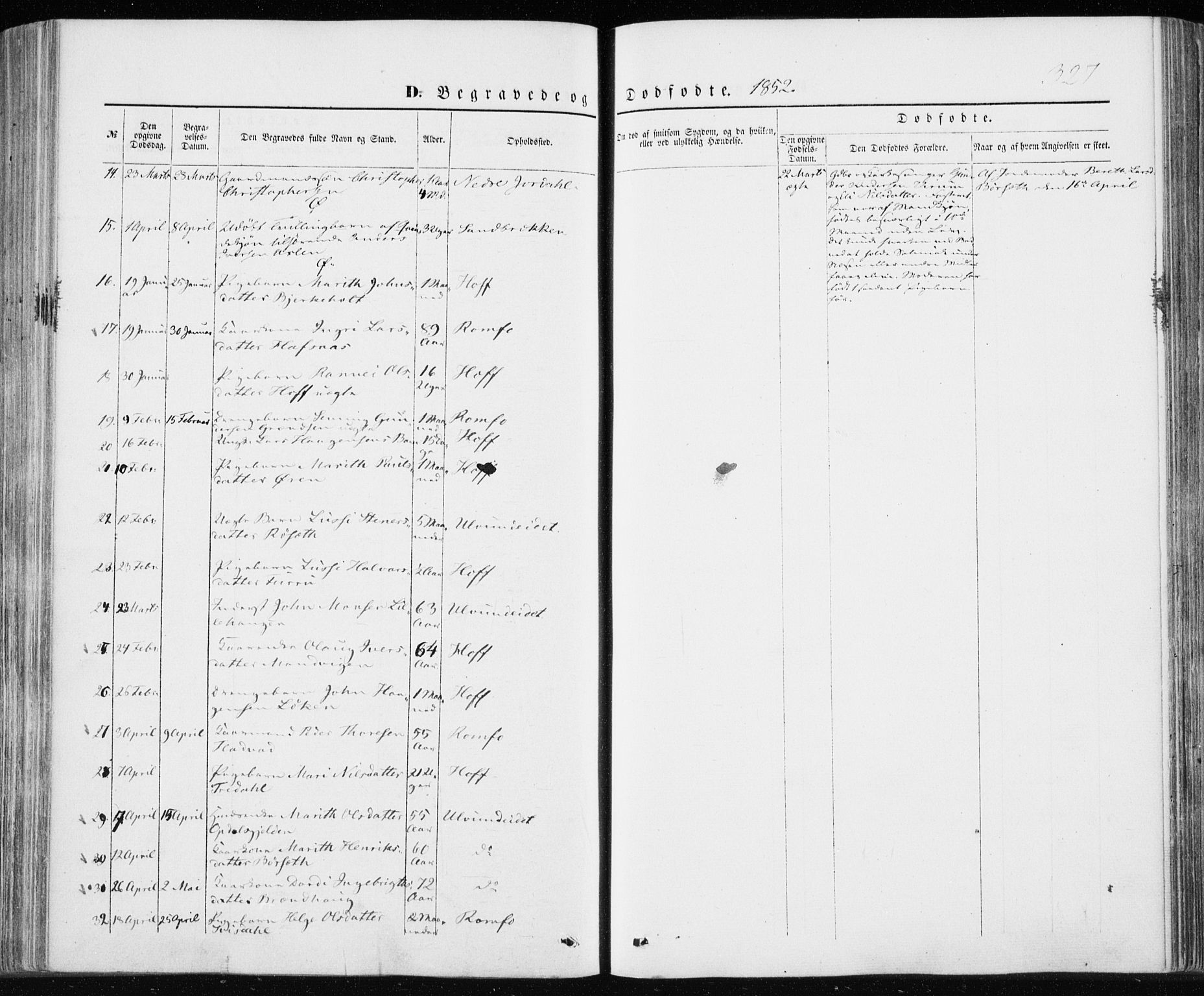 Ministerialprotokoller, klokkerbøker og fødselsregistre - Møre og Romsdal, SAT/A-1454/590/L1013: Parish register (official) no. 590A05, 1847-1877, p. 327
