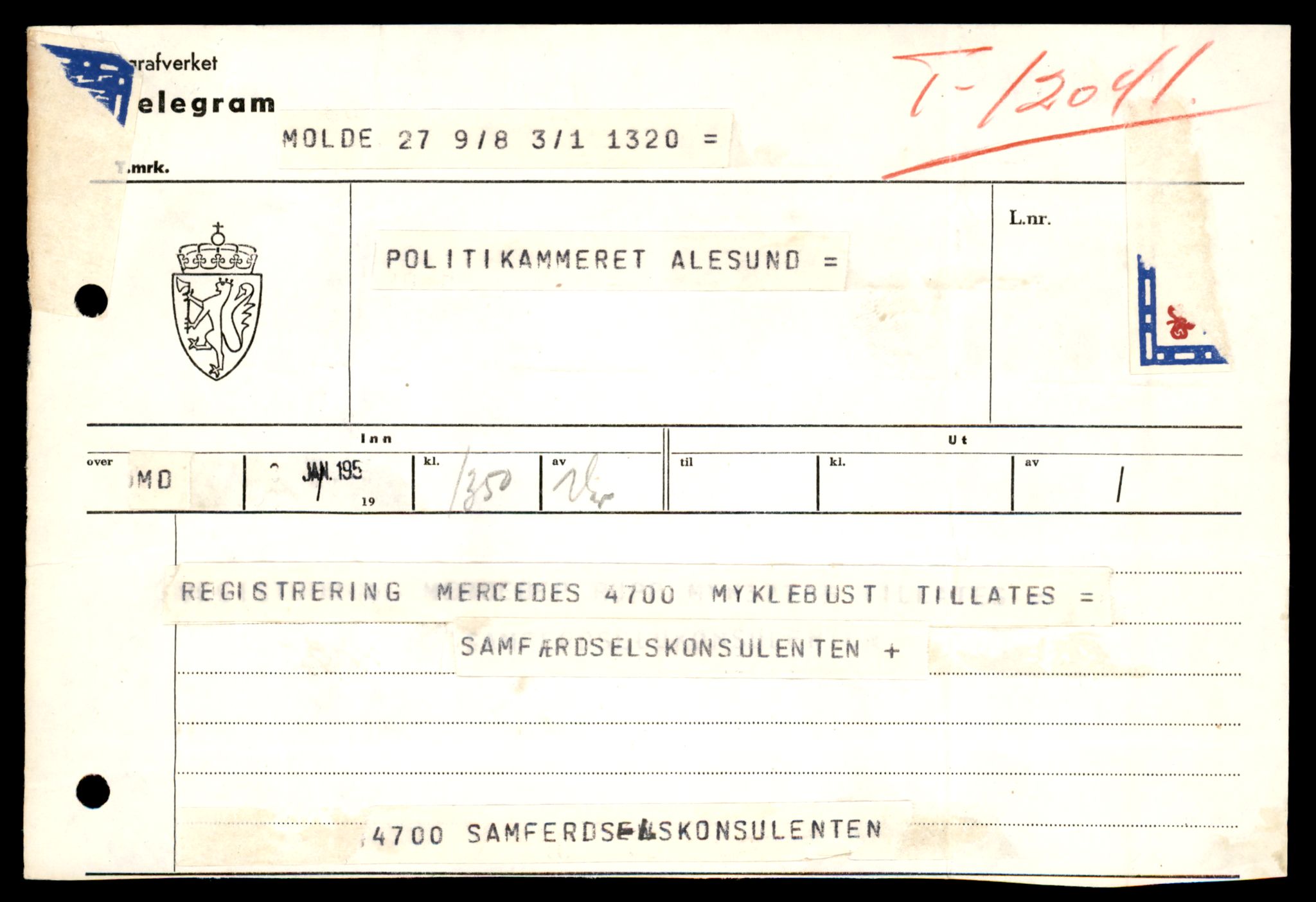 Møre og Romsdal vegkontor - Ålesund trafikkstasjon, AV/SAT-A-4099/F/Fe/L0032: Registreringskort for kjøretøy T 11997 - T 12149, 1927-1998, p. 1069