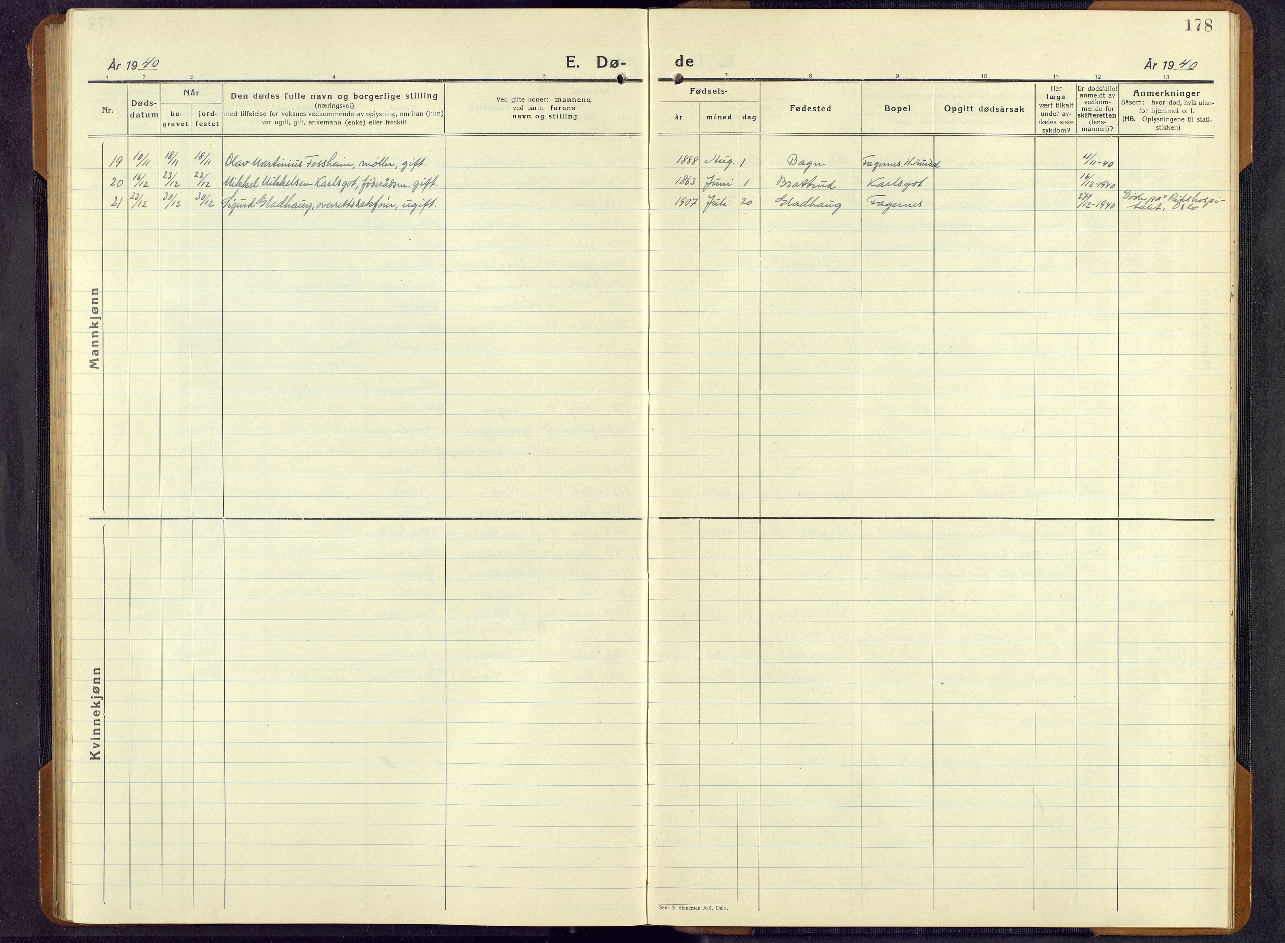 Sør-Aurdal prestekontor, SAH/PREST-128/H/Ha/Hab/L0011: Parish register (copy) no. 11, 1922-1950, p. 178