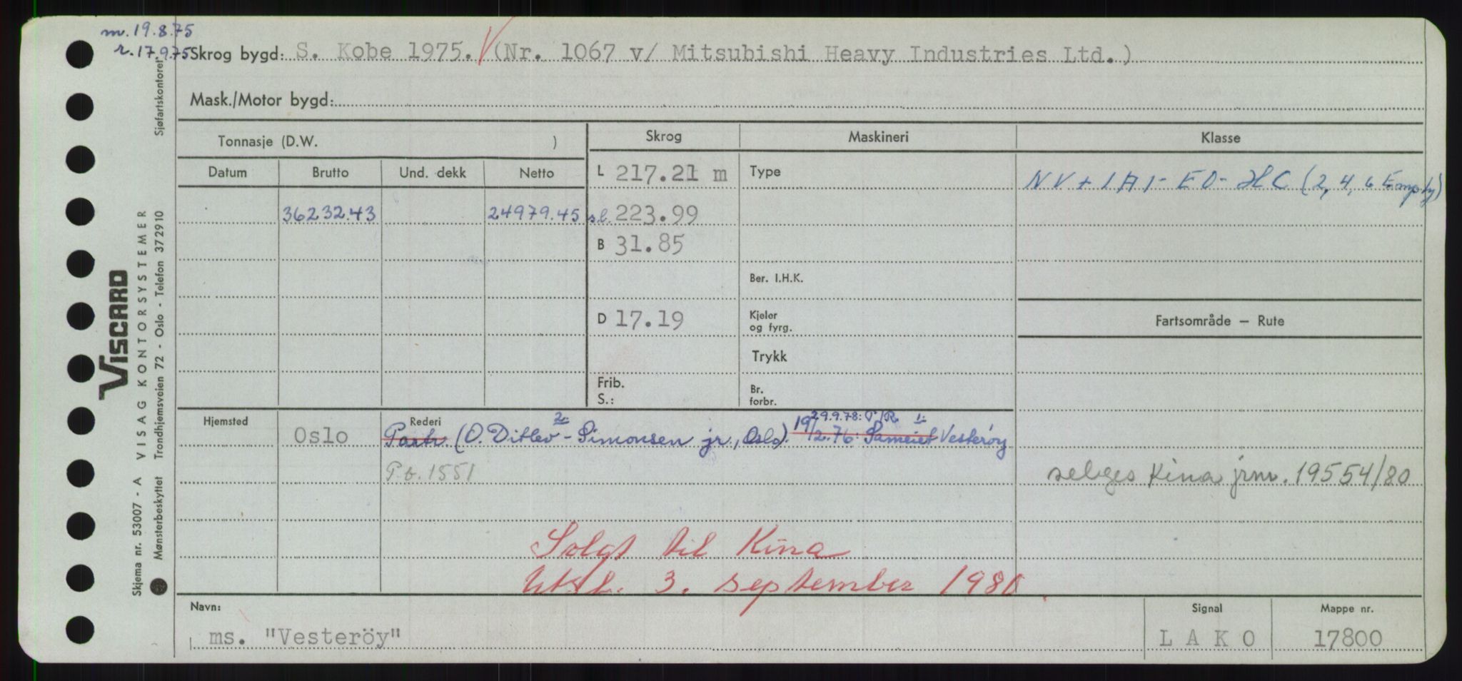 Sjøfartsdirektoratet med forløpere, Skipsmålingen, RA/S-1627/H/Hd/L0040: Fartøy, U-Ve, p. 699