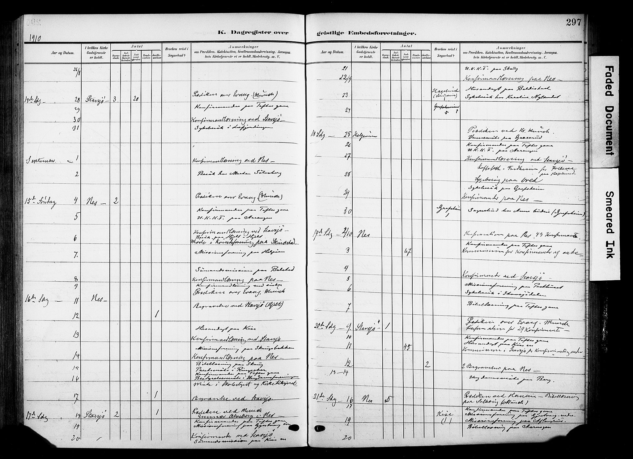 Nes prestekontor, Hedmark, SAH/PREST-020/K/Ka/L0014: Parish register (official) no. 14, 1906-1929, p. 297