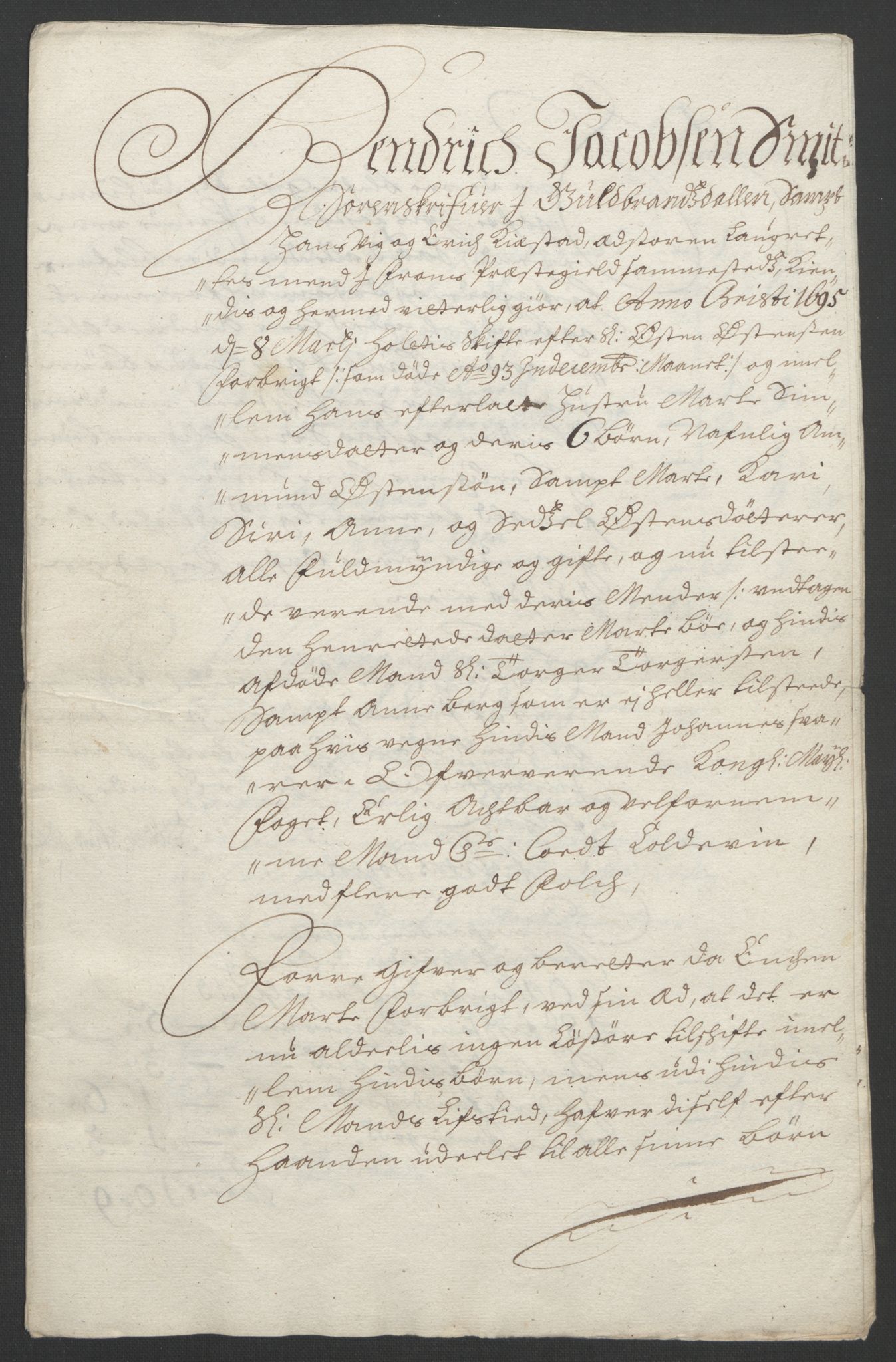 Rentekammeret inntil 1814, Reviderte regnskaper, Fogderegnskap, AV/RA-EA-4092/R17/L1169: Fogderegnskap Gudbrandsdal, 1695, p. 48