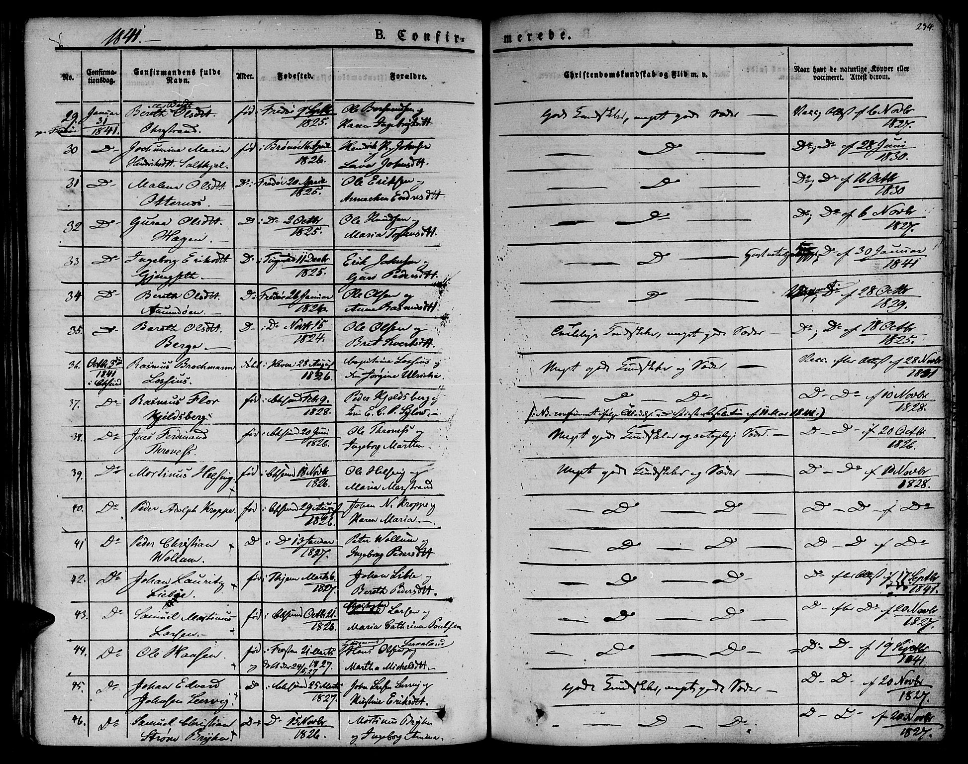 Ministerialprotokoller, klokkerbøker og fødselsregistre - Møre og Romsdal, AV/SAT-A-1454/572/L0843: Parish register (official) no. 572A06, 1832-1842, p. 234