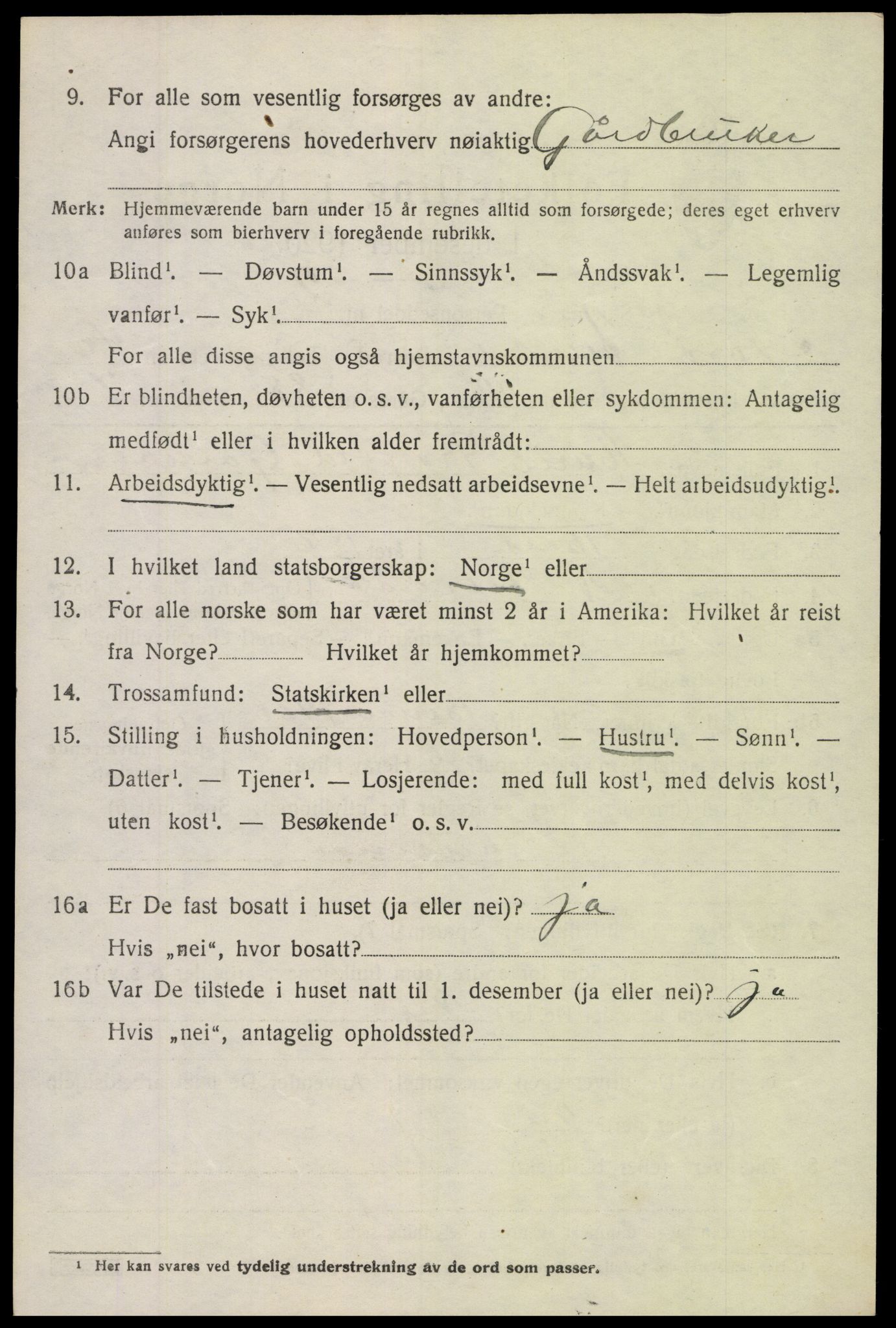 SAH, 1920 census for Nord-Aurdal, 1920, p. 3979