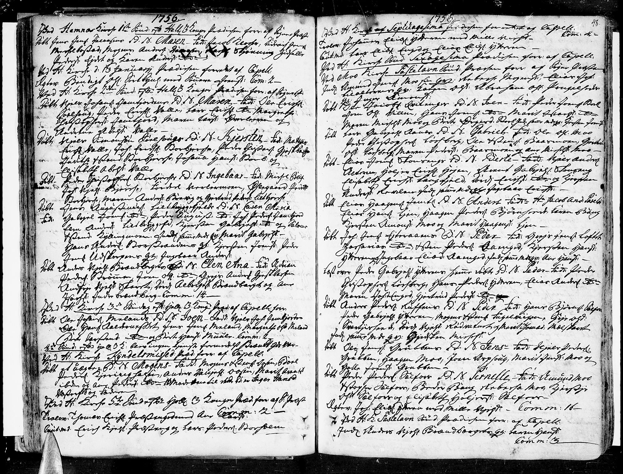 Ministerialprotokoller, klokkerbøker og fødselsregistre - Nordland, SAT/A-1459/825/L0348: Parish register (official) no. 825A04, 1752-1788, p. 48