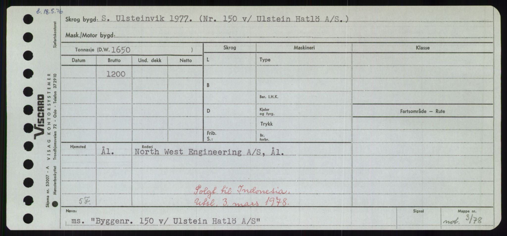 Sjøfartsdirektoratet med forløpere, Skipsmålingen, AV/RA-S-1627/H/Hd/L0006: Fartøy, Byg-Båt, p. 735