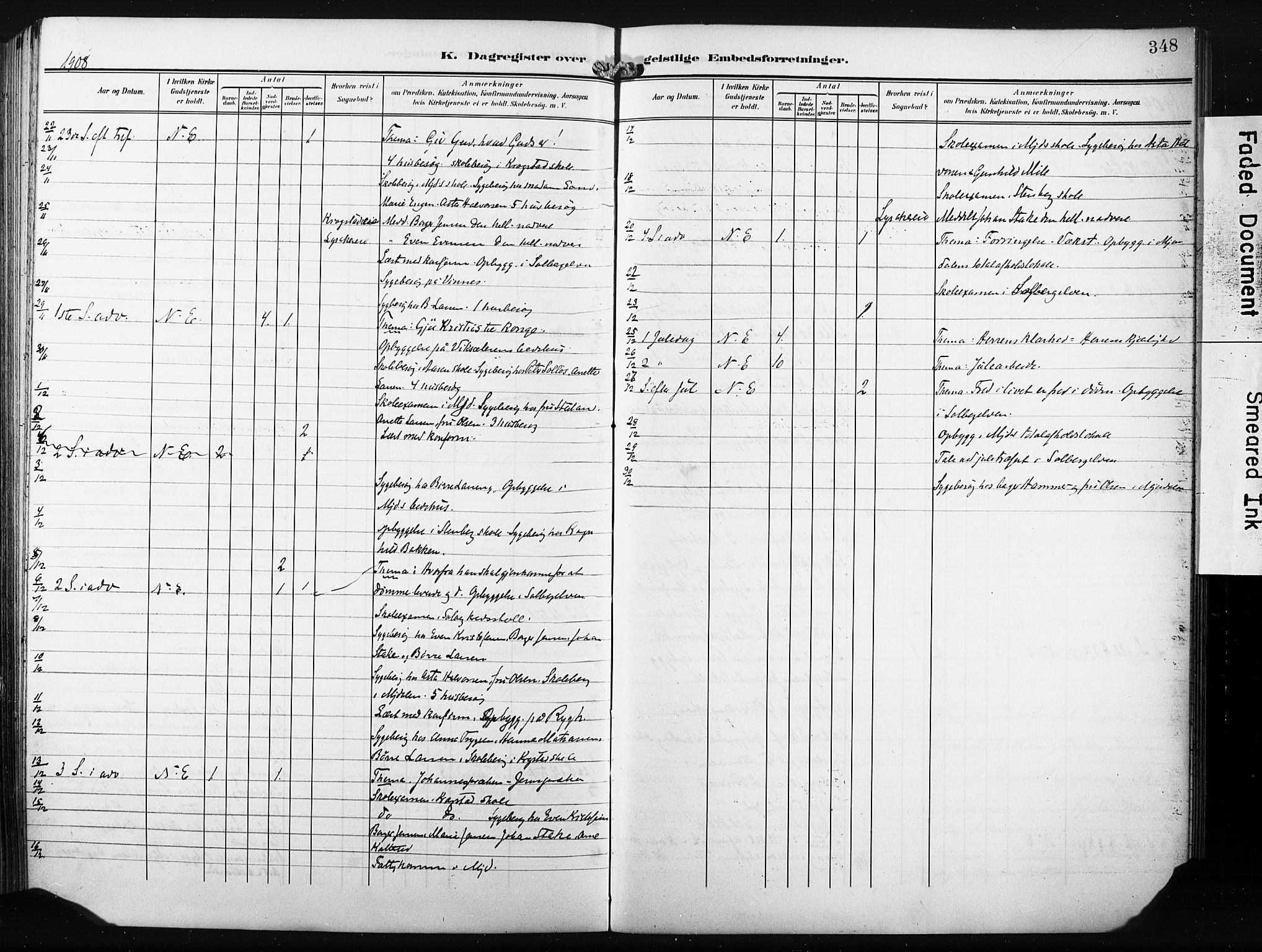 Nedre Eiker kirkebøker, AV/SAKO-A-612/F/Fa/L0006: Parish register (official) no. 6, 1906-1912, p. 348