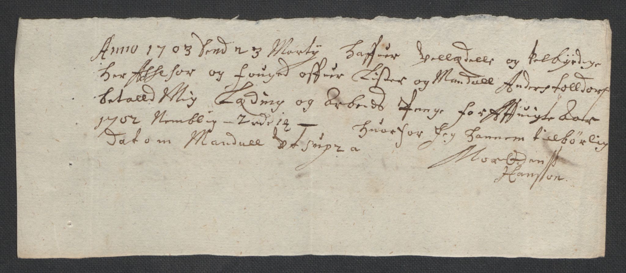 Rentekammeret inntil 1814, Reviderte regnskaper, Fogderegnskap, AV/RA-EA-4092/R43/L2549: Fogderegnskap Lista og Mandal, 1701-1702, p. 343