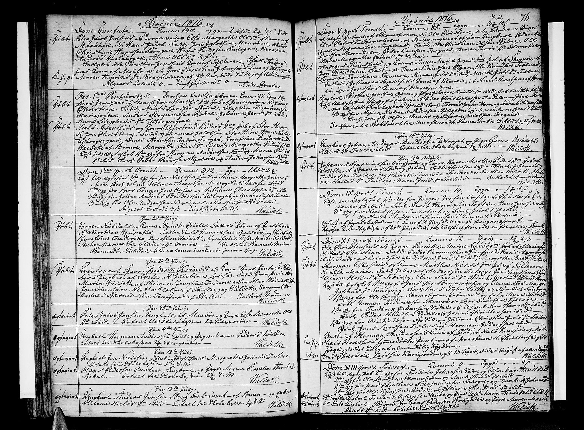 Ministerialprotokoller, klokkerbøker og fødselsregistre - Nordland, SAT/A-1459/813/L0196: Parish register (official) no. 813A06, 1804-1819, p. 76