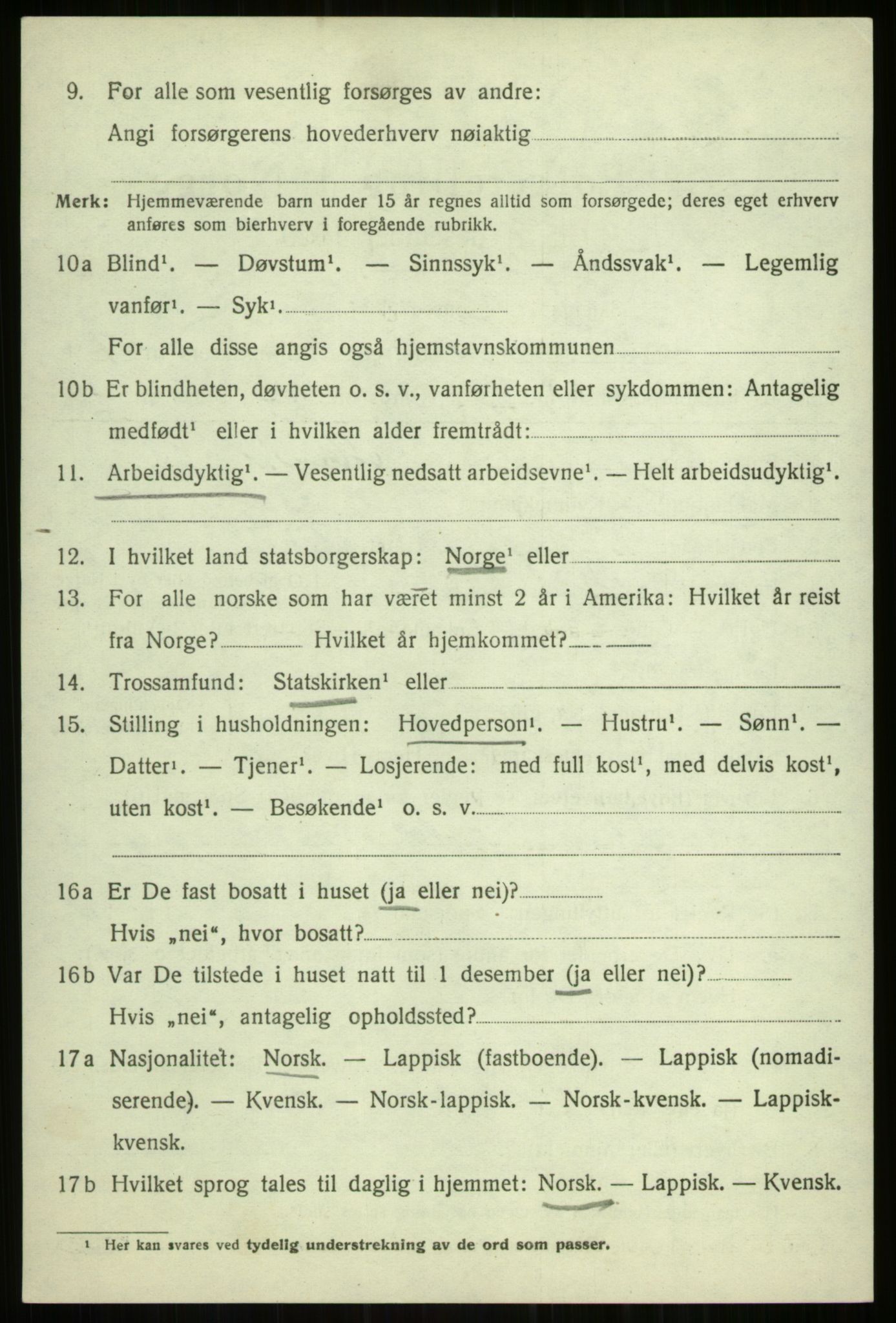 SATØ, 1920 census for Balsfjord, 1920, p. 4491