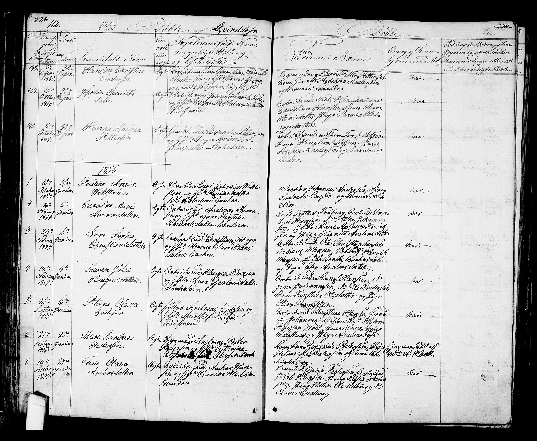 Halden prestekontor Kirkebøker, SAO/A-10909/G/Ga/L0005a: Parish register (copy) no. 5A, 1855-1864, p. 112