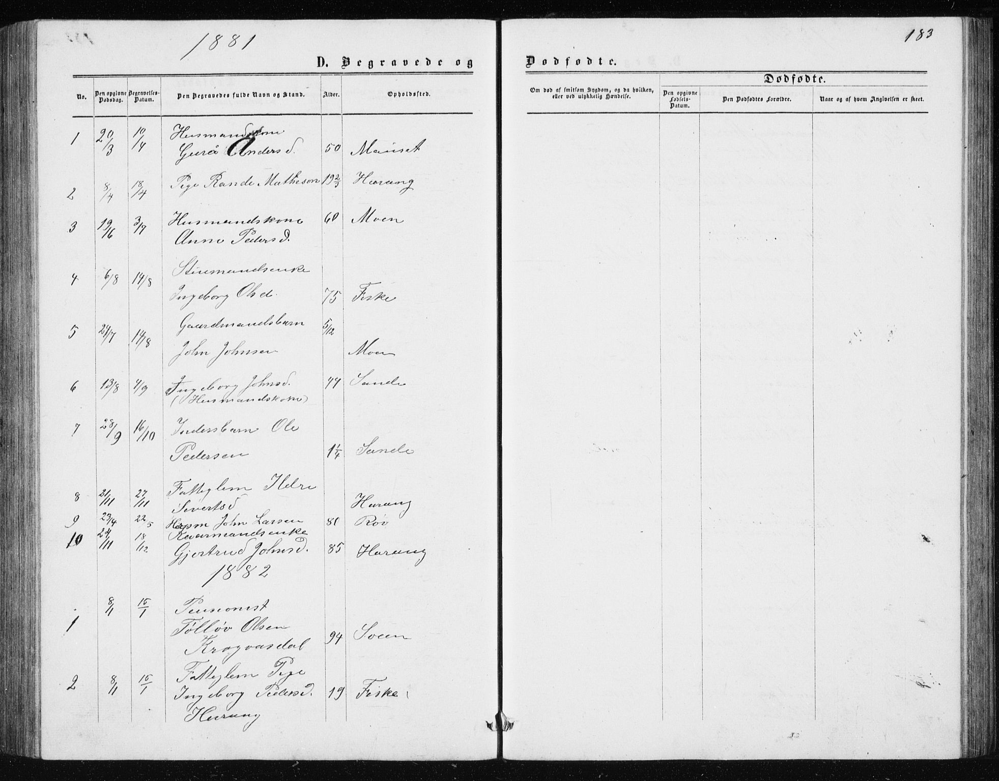 Ministerialprotokoller, klokkerbøker og fødselsregistre - Møre og Romsdal, AV/SAT-A-1454/597/L1064: Parish register (copy) no. 597C01, 1866-1898, p. 183