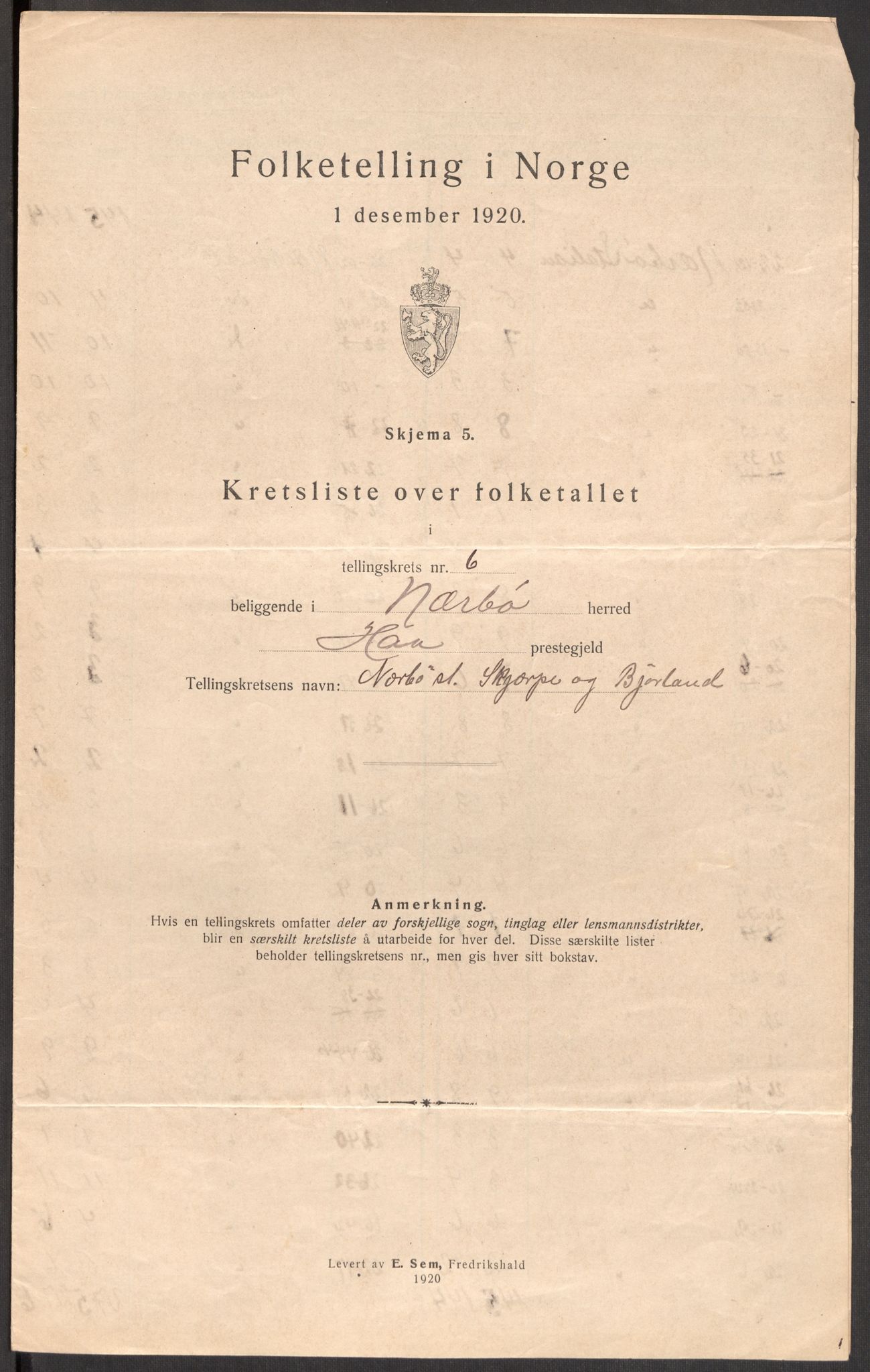 SAST, 1920 census for Nærbø, 1920, p. 22