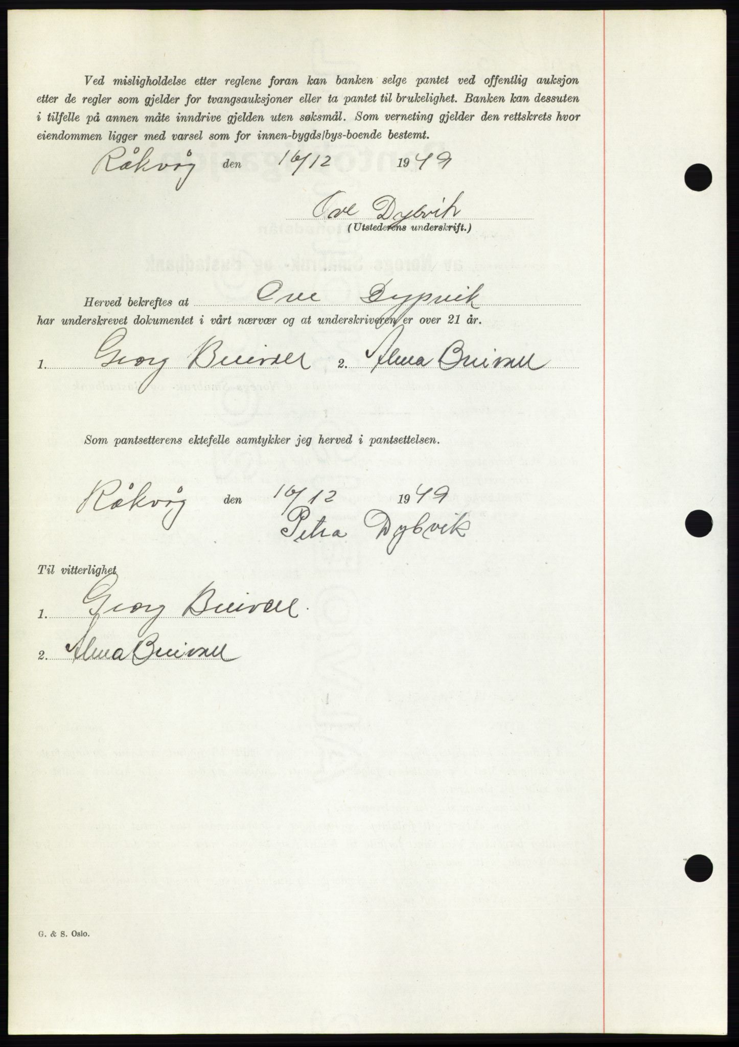 Fosen sorenskriveri, AV/SAT-A-1107/1/2/2C: Mortgage book no. B, 1948-1950, Diary no: : 2014/1949