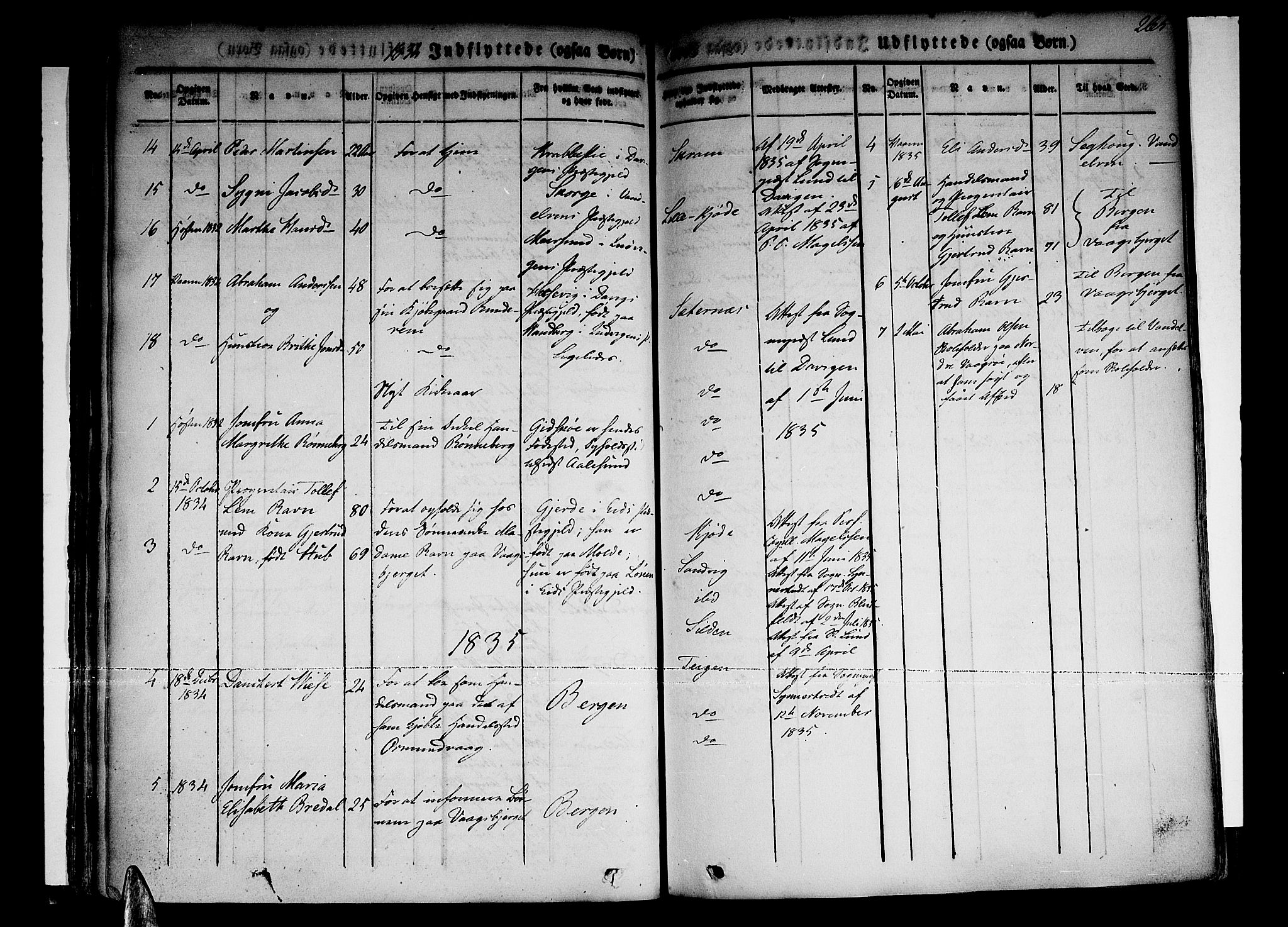 Selje sokneprestembete, SAB/A-99938/H/Ha/Haa/Haaa: Parish register (official) no. A 9, 1829-1844, p. 264