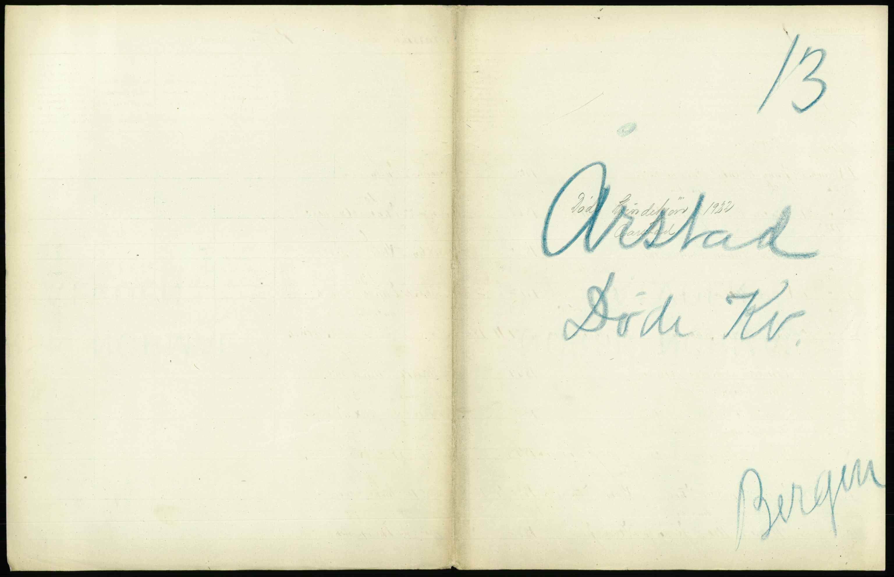 Statistisk sentralbyrå, Sosiodemografiske emner, Befolkning, AV/RA-S-2228/D/Df/Dfc/Dfcb/L0030: Bergen: Gifte, døde, dødfødte., 1922, p. 489