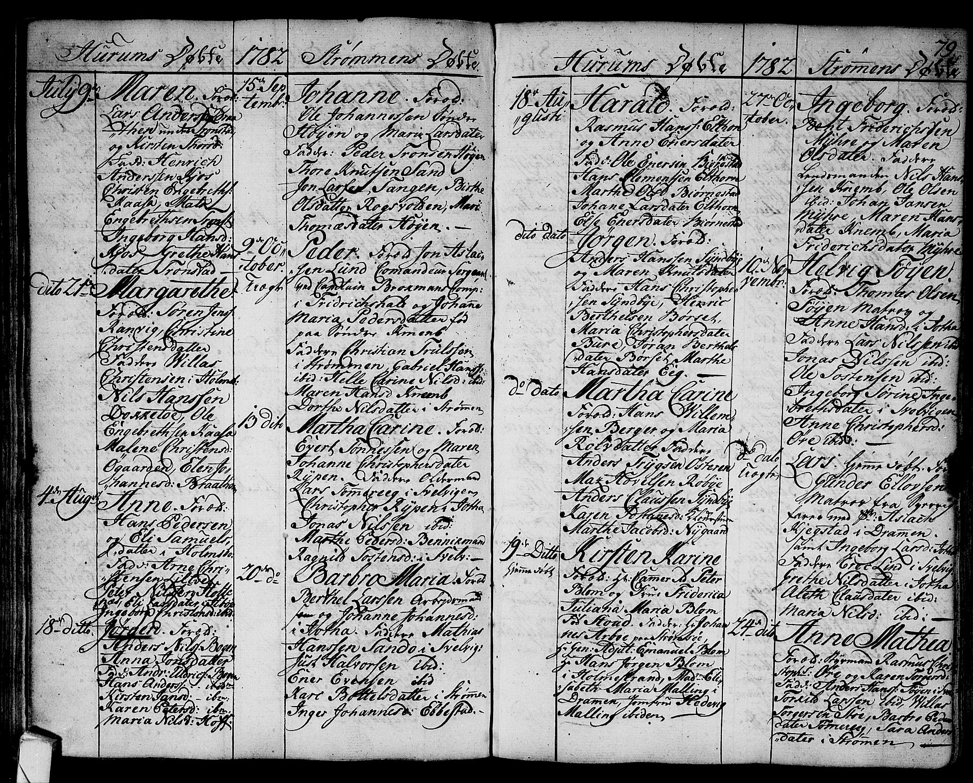 Hurum kirkebøker, SAKO/A-229/F/Fa/L0007: Parish register (official) no. 7, 1771-1810, p. 79