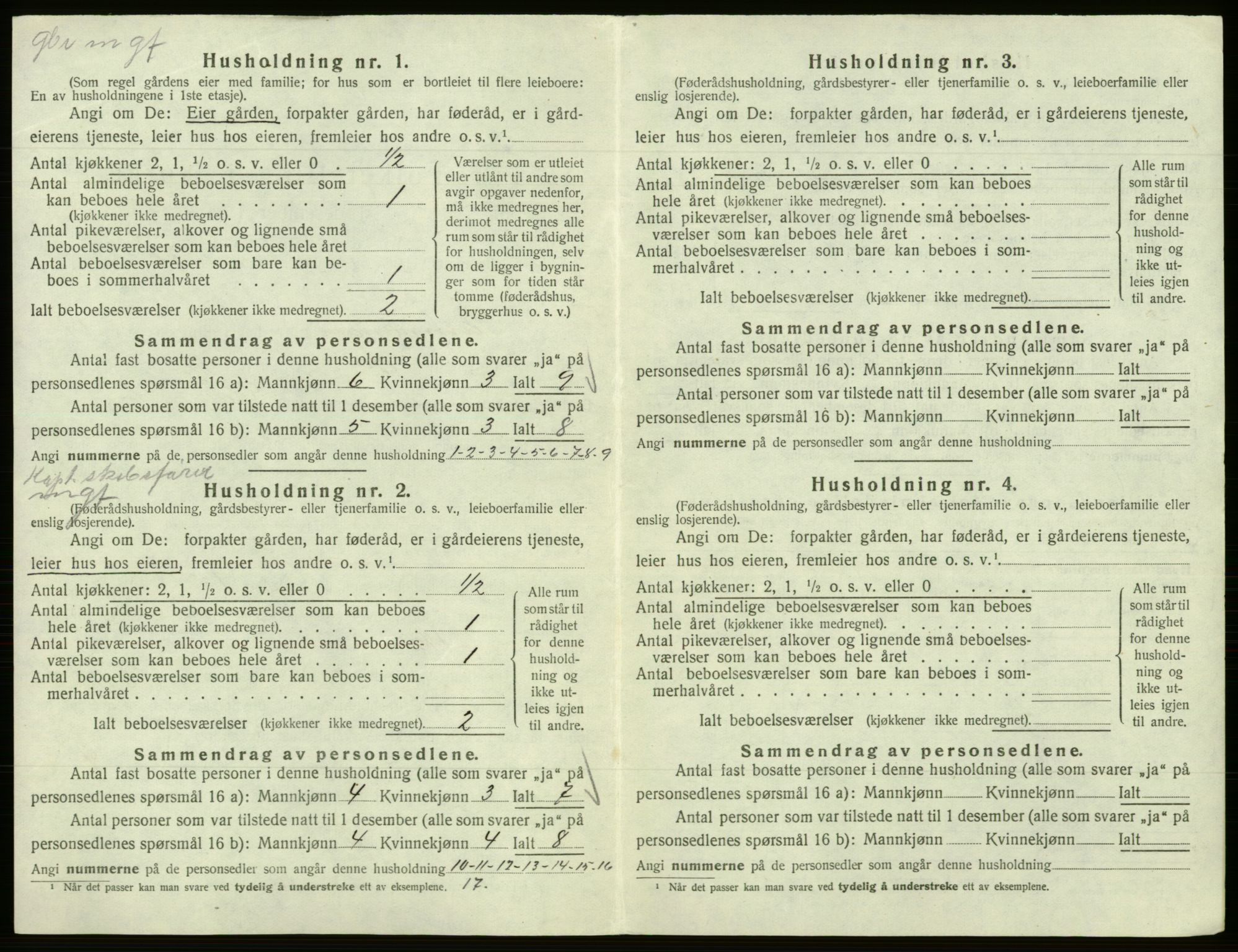 SAB, 1920 census for Samnanger, 1920, p. 840