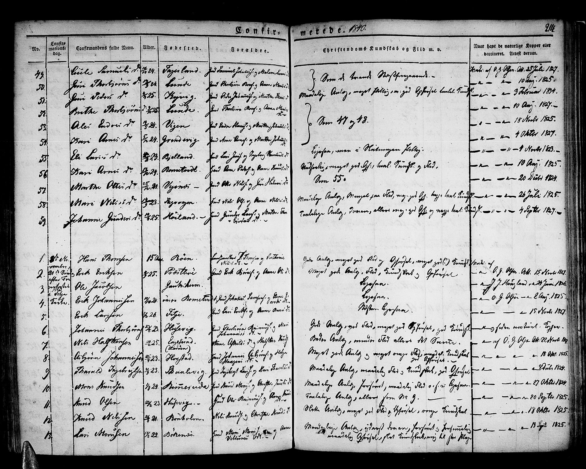 Stord sokneprestembete, AV/SAB-A-78201/H/Haa: Parish register (official) no. A 6, 1826-1840, p. 214