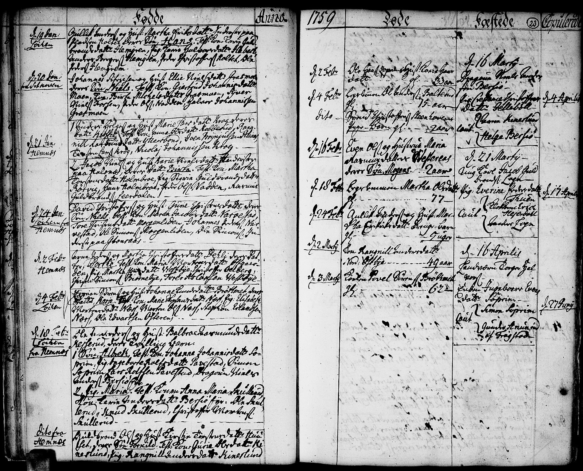 Høland prestekontor Kirkebøker, AV/SAO-A-10346a/F/Fa/L0004: Parish register (official) no. I 4, 1757-1780, p. 23