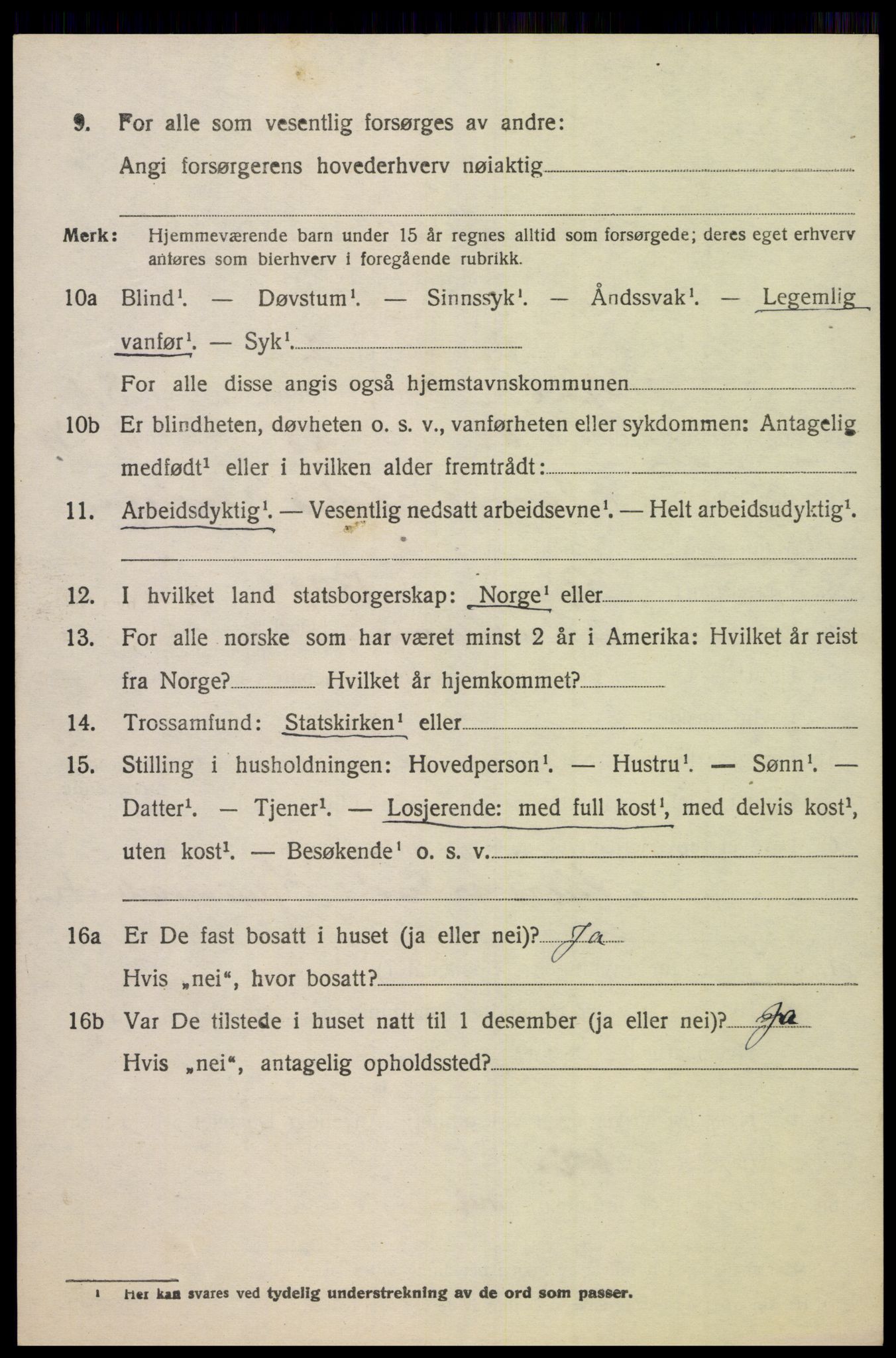 SAK, 1920 census for Søgne, 1920, p. 5276