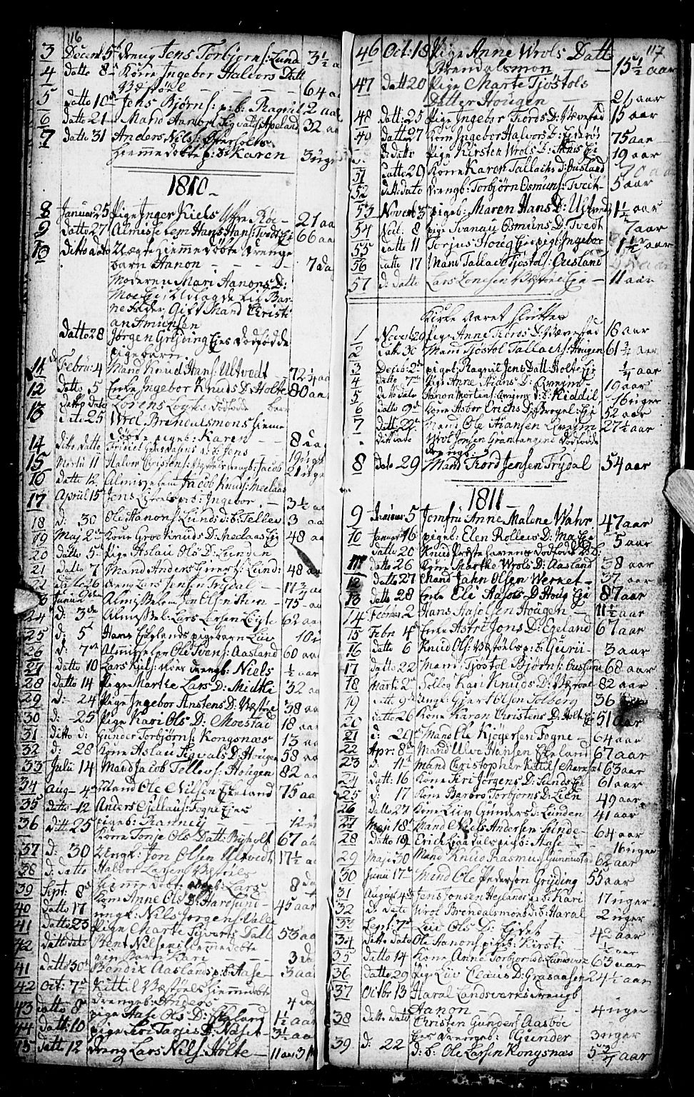 Gjerstad sokneprestkontor, SAK/1111-0014/F/Fb/Fba/L0001: Parish register (copy) no. B 1, 1797-1816, p. 116-117