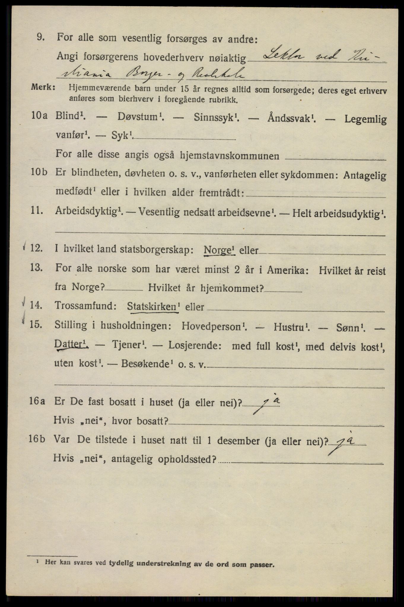 SAO, 1920 census for Kristiania, 1920, p. 271776