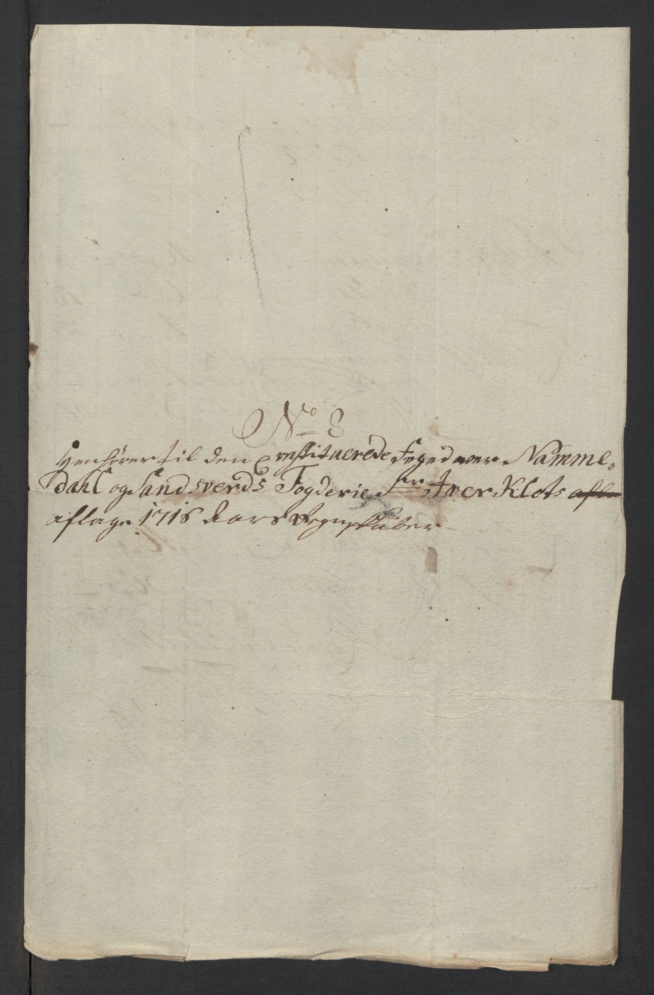 Rentekammeret inntil 1814, Reviderte regnskaper, Fogderegnskap, RA/EA-4092/R24/L1592: Fogderegnskap Numedal og Sandsvær, 1716, p. 240