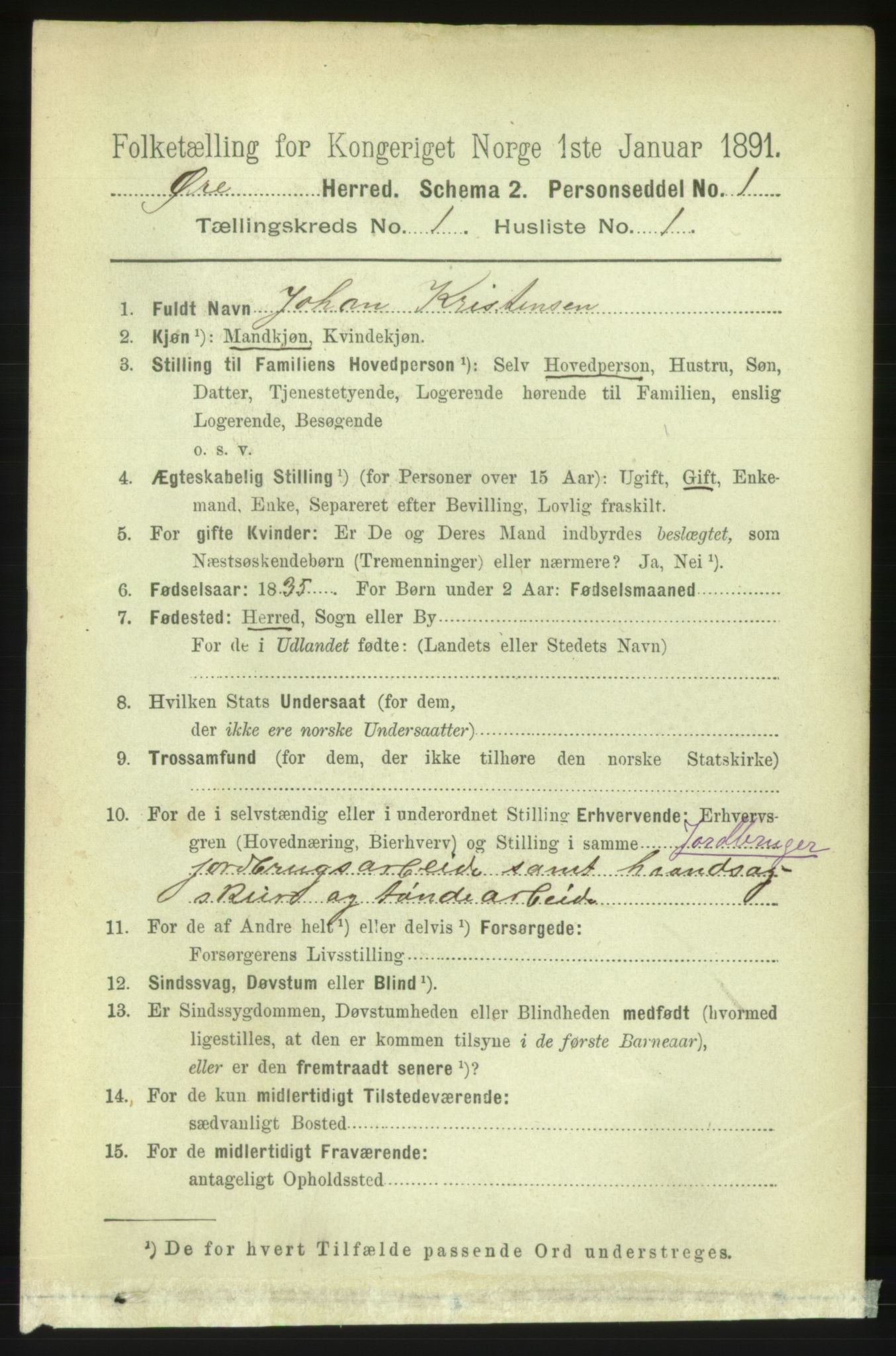 RA, 1891 census for 1558 Øre, 1891, p. 68