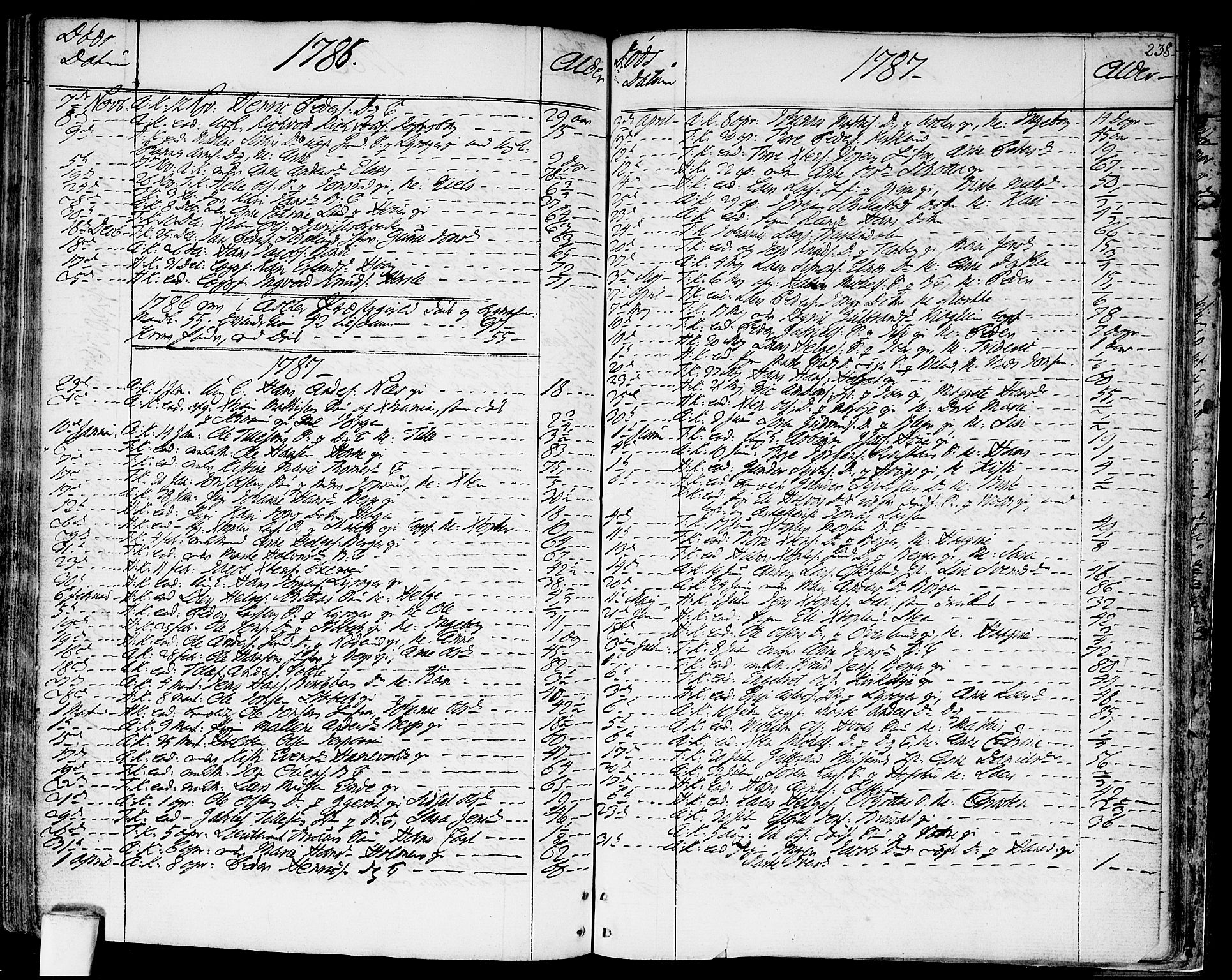 Asker prestekontor Kirkebøker, SAO/A-10256a/F/Fa/L0003: Parish register (official) no. I 3, 1767-1807, p. 238