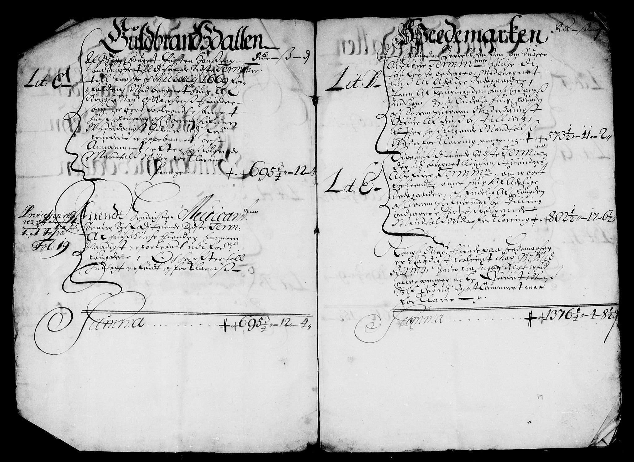 Rentekammeret inntil 1814, Reviderte regnskaper, Stiftamtstueregnskaper, Landkommissariatet på Akershus og Akershus stiftamt, AV/RA-EA-5869/R/Rb/L0065: Akershus stiftamt, 1668-1669