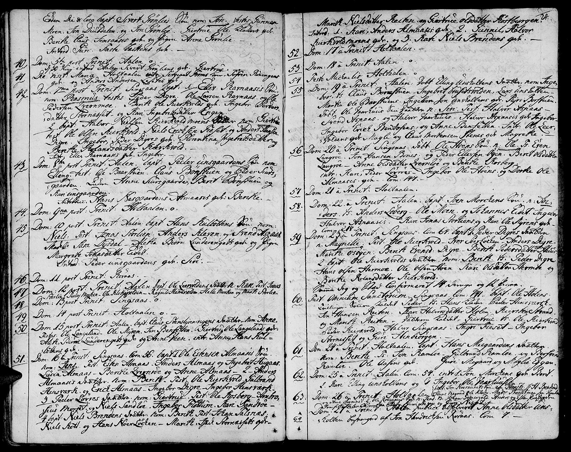 Ministerialprotokoller, klokkerbøker og fødselsregistre - Sør-Trøndelag, SAT/A-1456/685/L0952: Parish register (official) no. 685A01, 1745-1804, p. 24