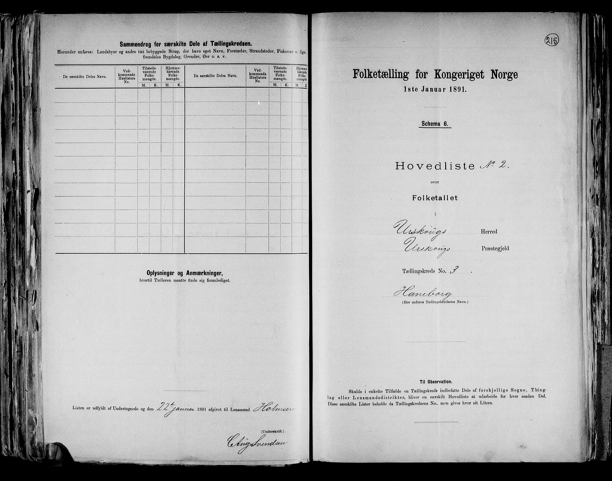 RA, 1891 census for 0224 Aurskog, 1891, p. 12