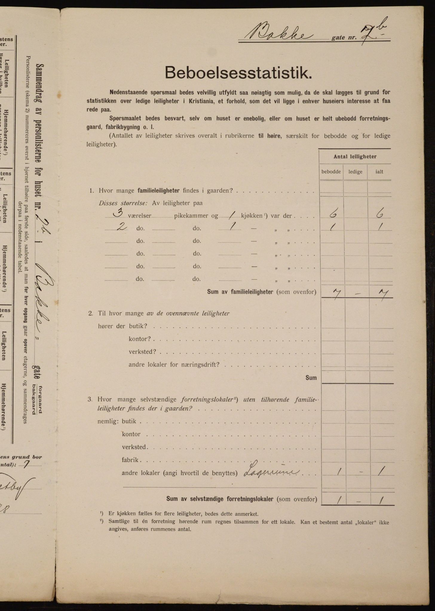 OBA, Municipal Census 1912 for Kristiania, 1912, p. 2547