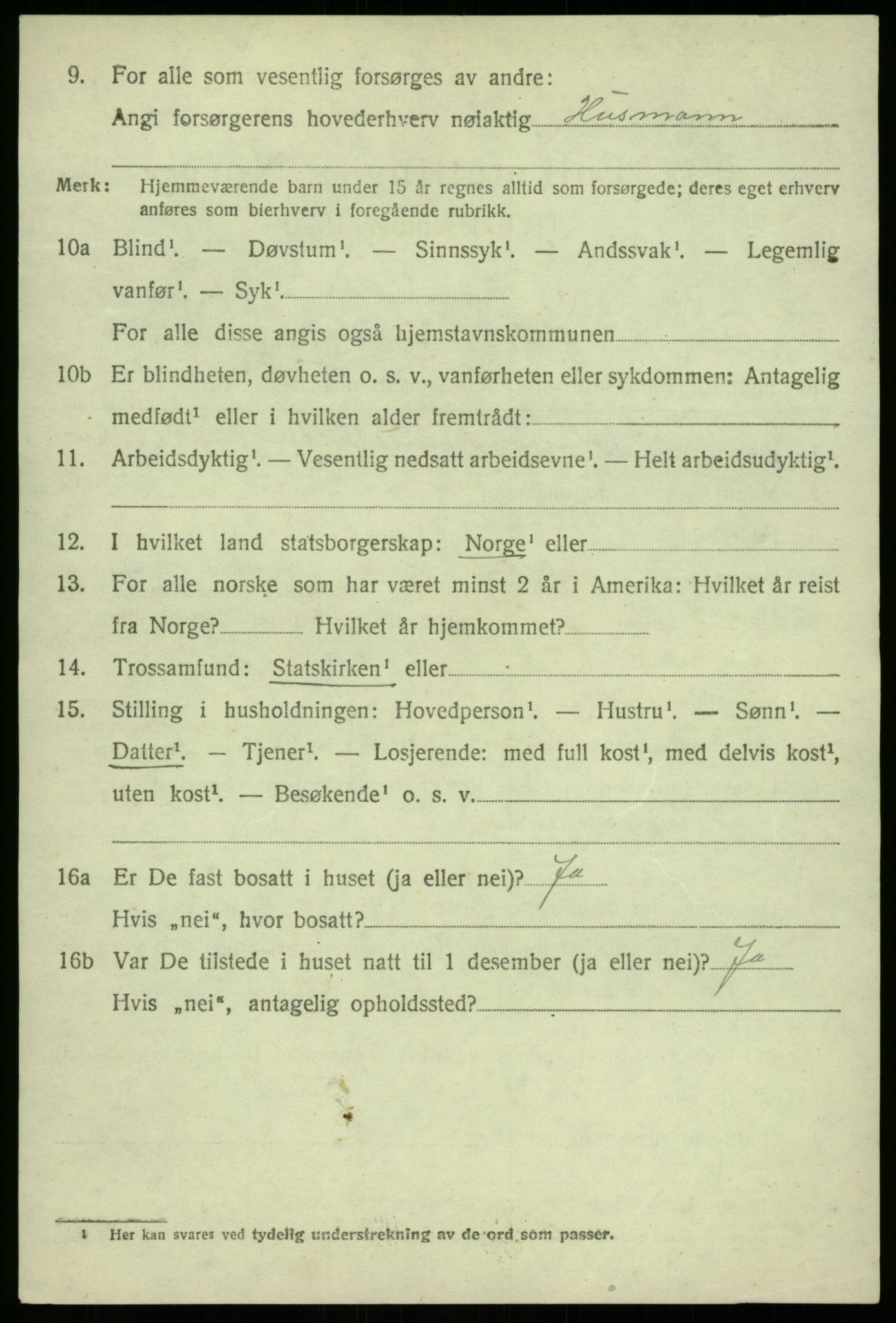 SAB, 1920 census for Lærdal, 1920, p. 4245