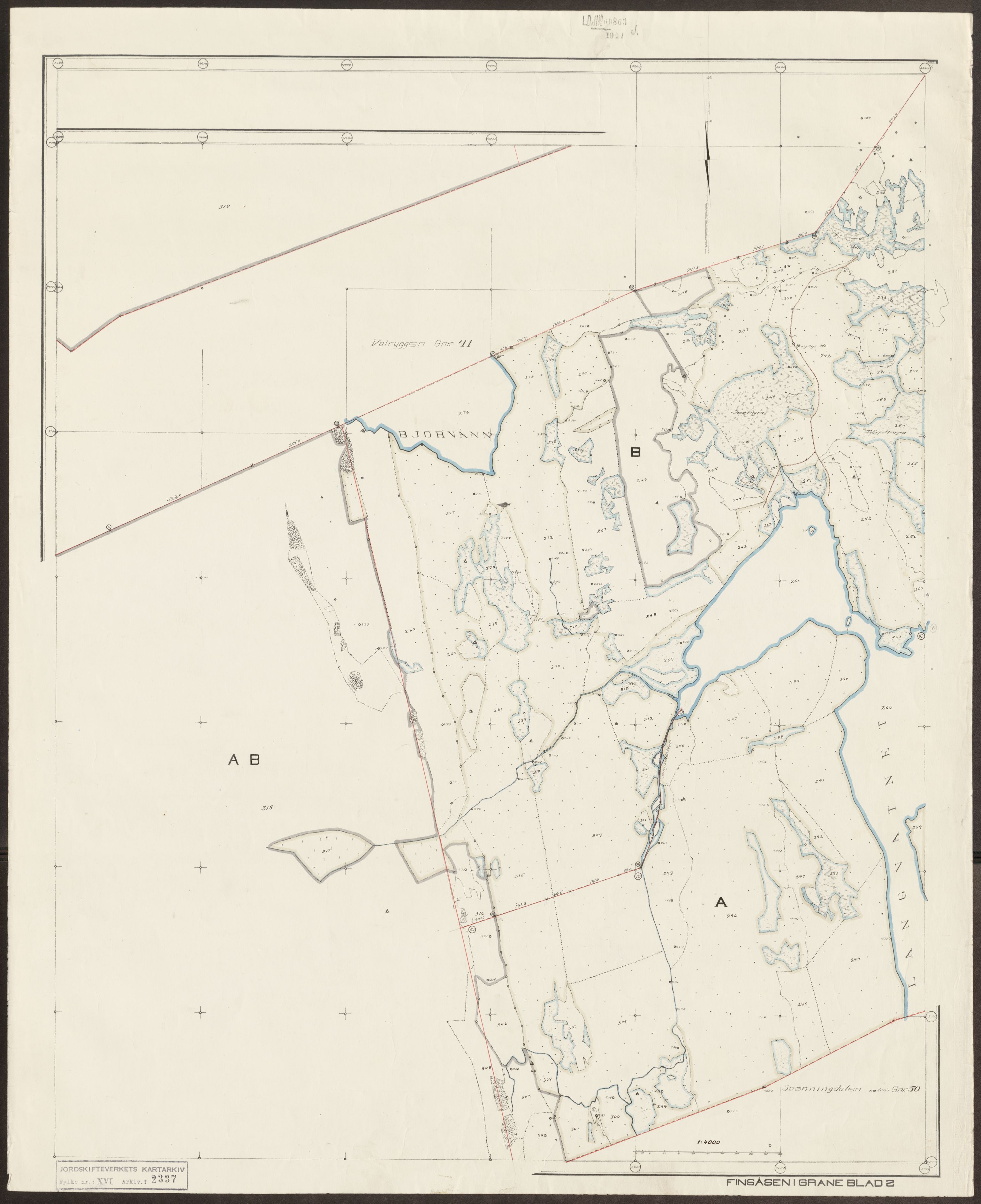 Jordskifteverkets kartarkiv, AV/RA-S-3929/T, 1859-1988, p. 2921