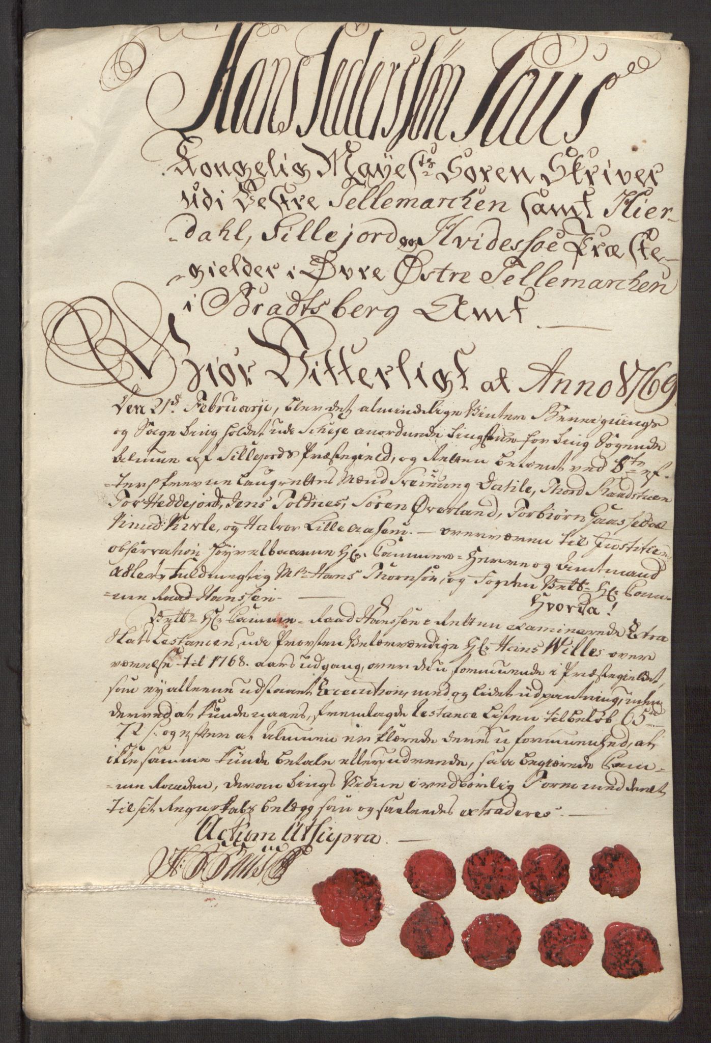 Rentekammeret inntil 1814, Reviderte regnskaper, Fogderegnskap, AV/RA-EA-4092/R38/L2293: Ekstraskatten Øvre Telemark, 1762-1770, p. 120