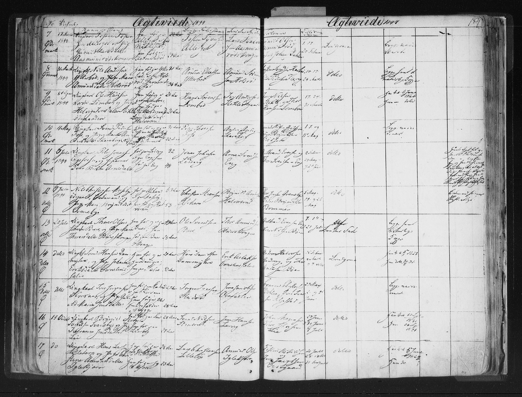 Aremark prestekontor Kirkebøker, AV/SAO-A-10899/F/Fc/L0002: Parish register (official) no. III 2, 1834-1849, p. 154