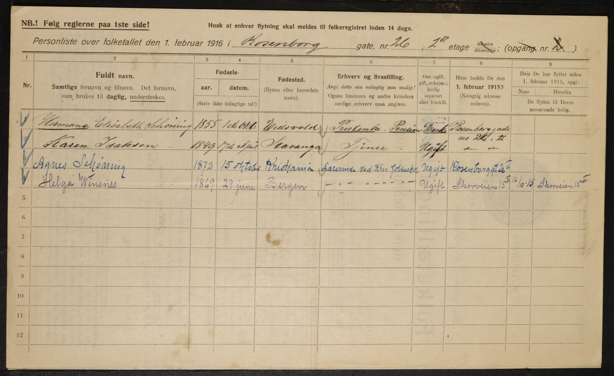 OBA, Municipal Census 1916 for Kristiania, 1916, p. 85829