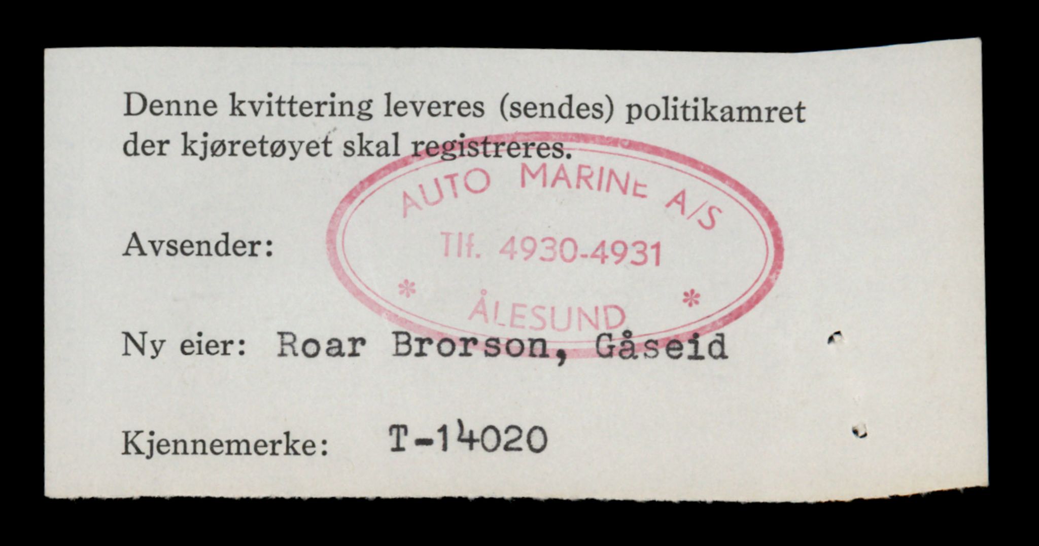 Møre og Romsdal vegkontor - Ålesund trafikkstasjon, AV/SAT-A-4099/F/Fe/L0042: Registreringskort for kjøretøy T 13906 - T 14079, 1927-1998, p. 1724