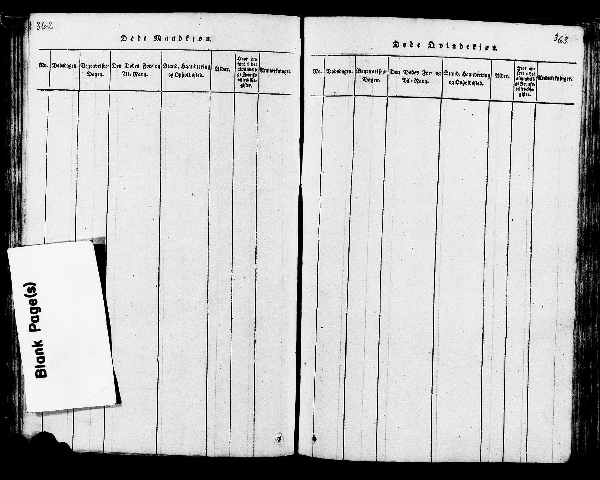 Ringsaker prestekontor, AV/SAH-PREST-014/K/Ka/L0005: Parish register (official) no. 5, 1814-1826, p. 362-363