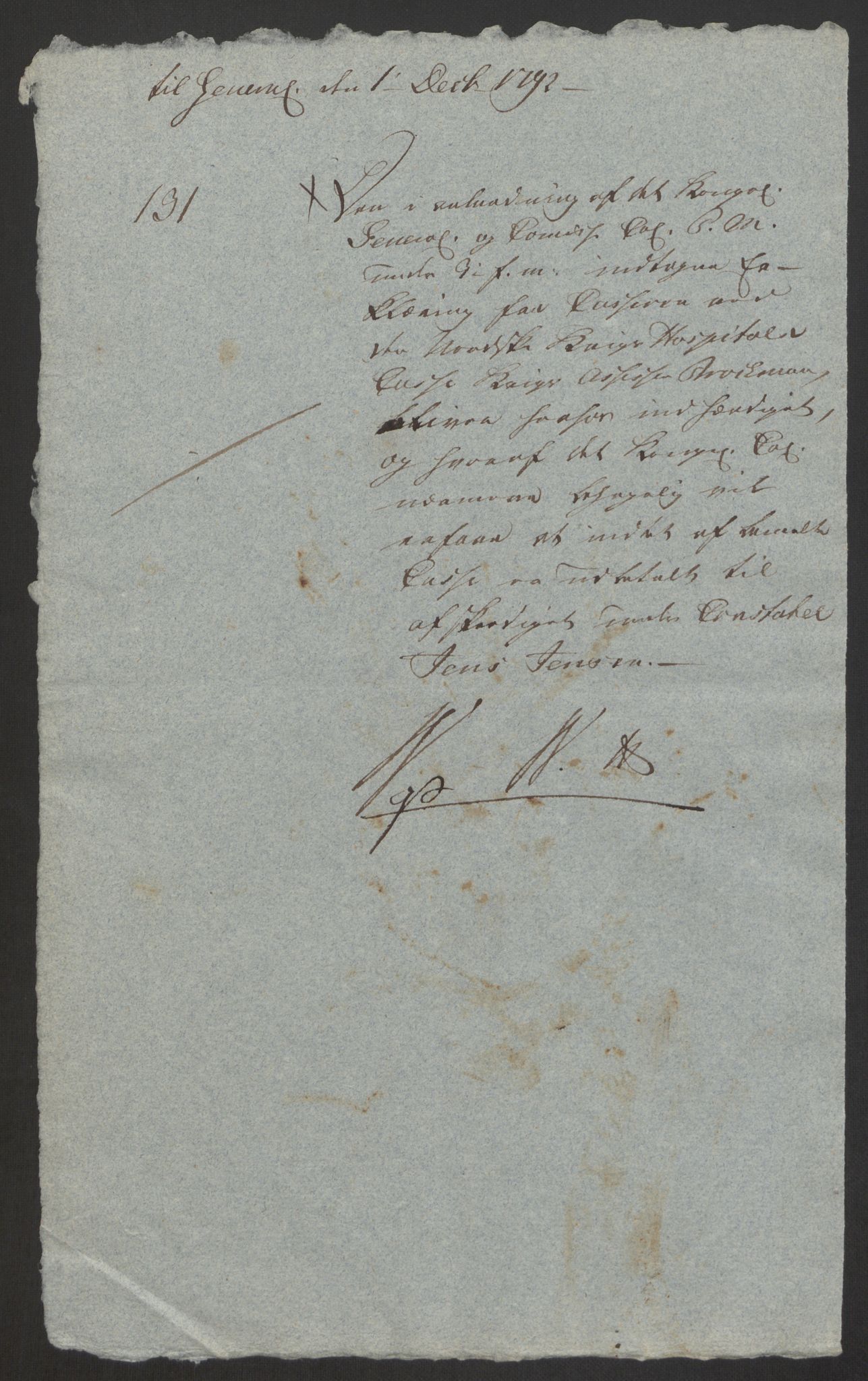 Forsvaret, Den norske kvesthuskasse/krigshospitalkasse, AV/RA-RAFA-1887/F/Fa/L0008: Konsepter, 1790-1793, p. 973