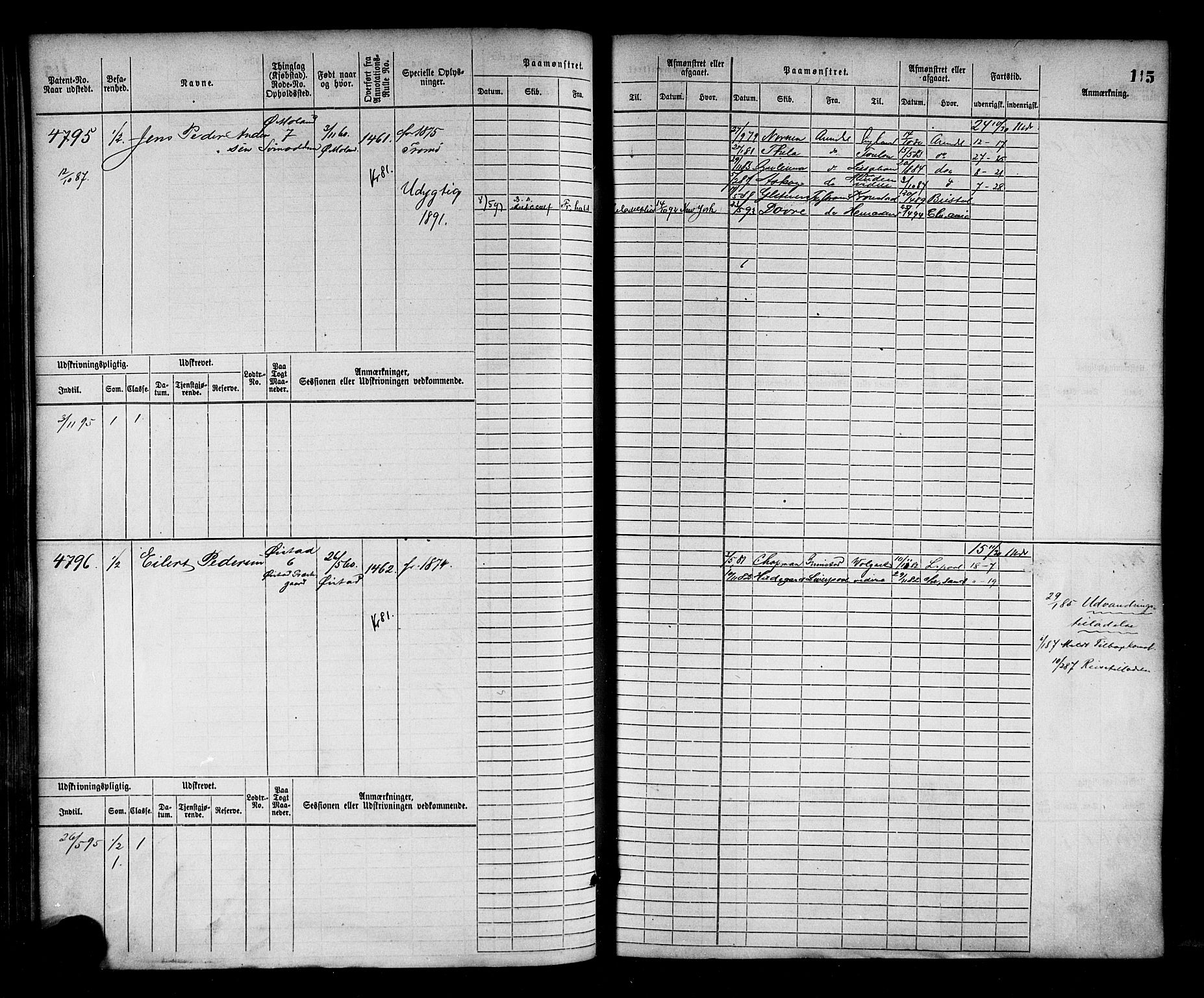 Arendal mønstringskrets, AV/SAK-2031-0012/F/Fb/L0016: Hovedrulle nr 4569-5322, S-14, 1879-1900, p. 120